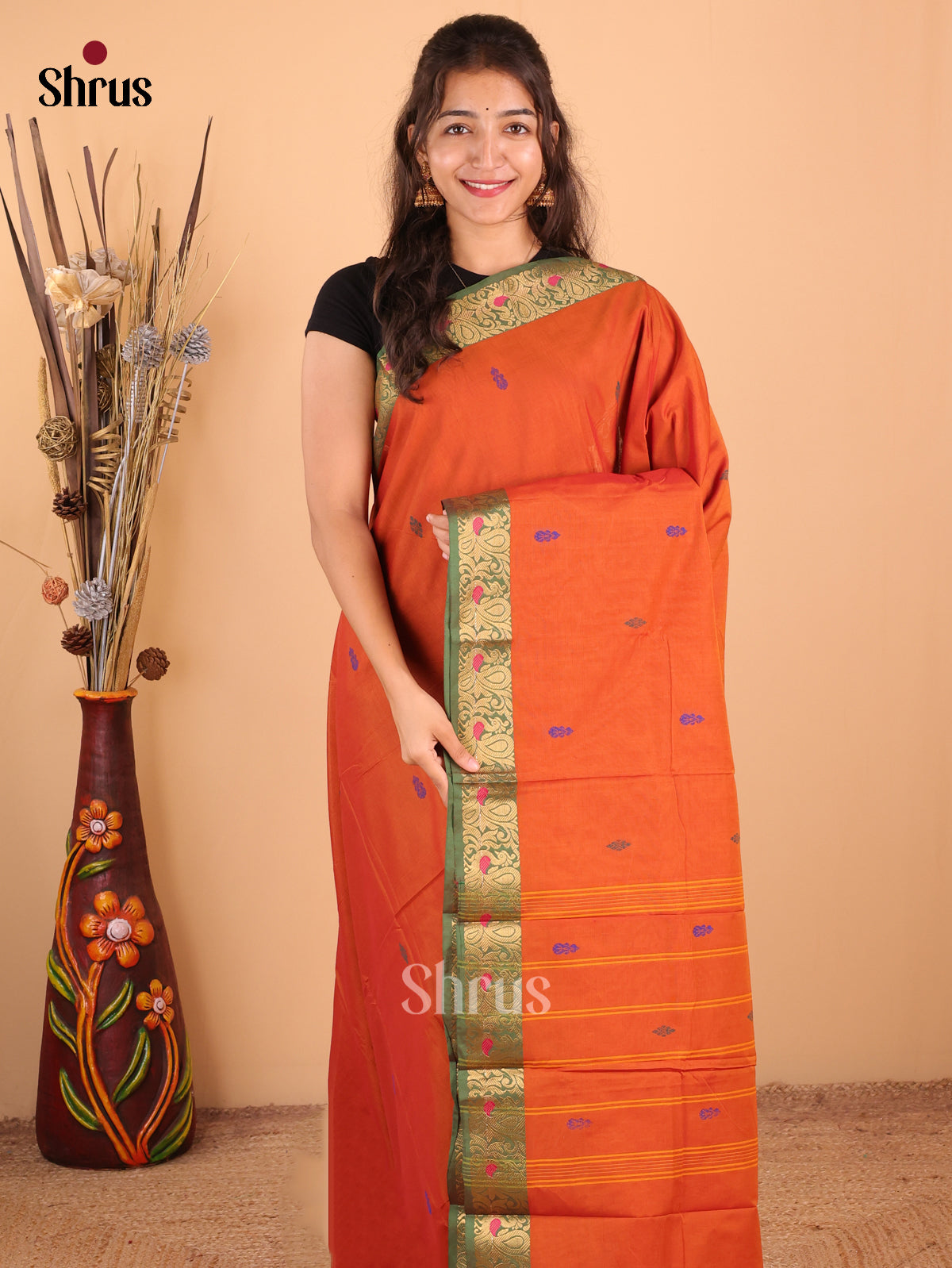 DDS18125 - Chettinad Mix Cotton Saree - Shop on Shrus.com