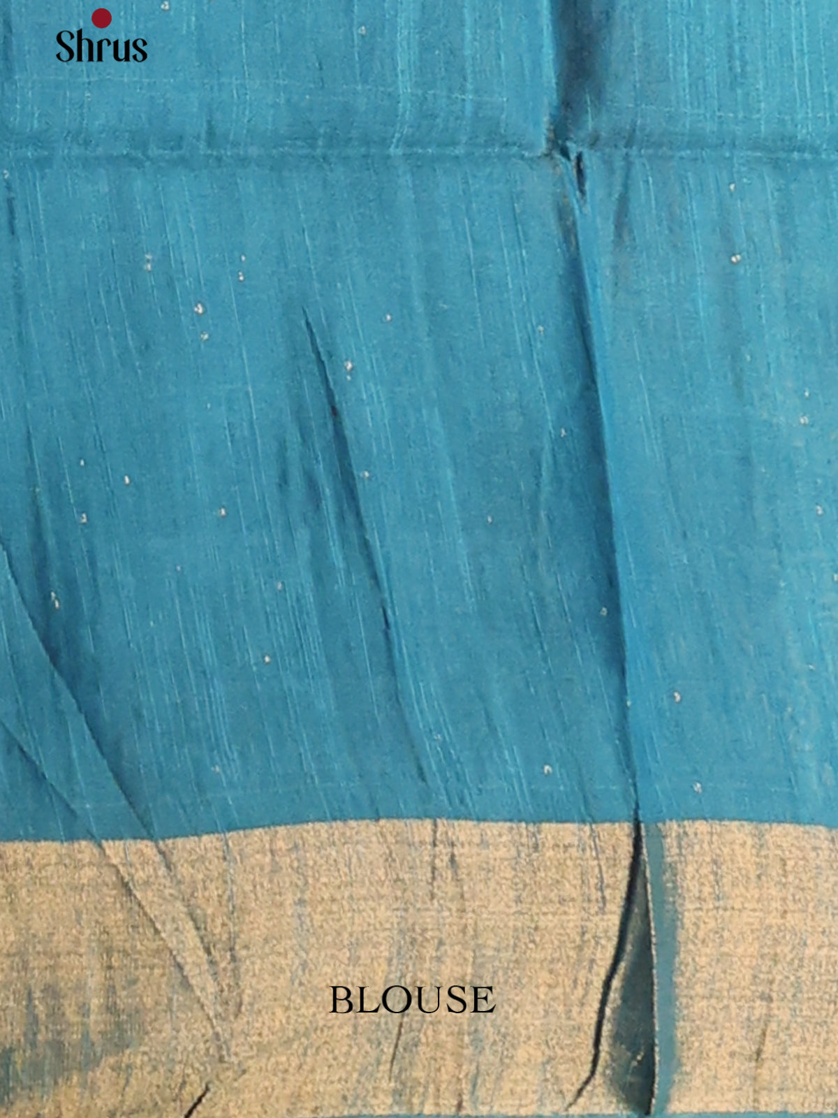 Maroon with Blue - Printed Tussar Saree - Shop on Shrus.com