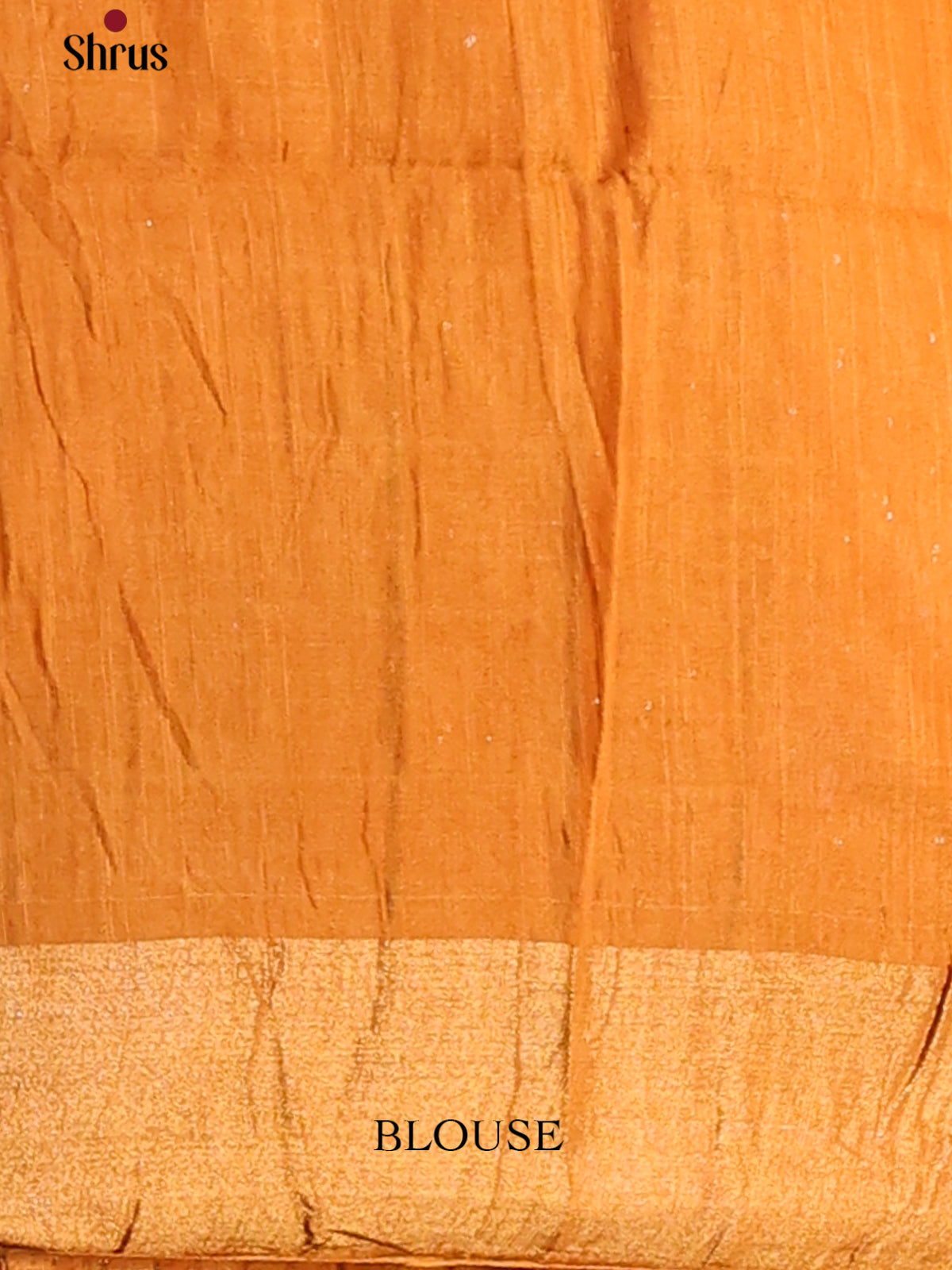 Green with Orange - Printed Tussar Saree - Shop on Shrus.com