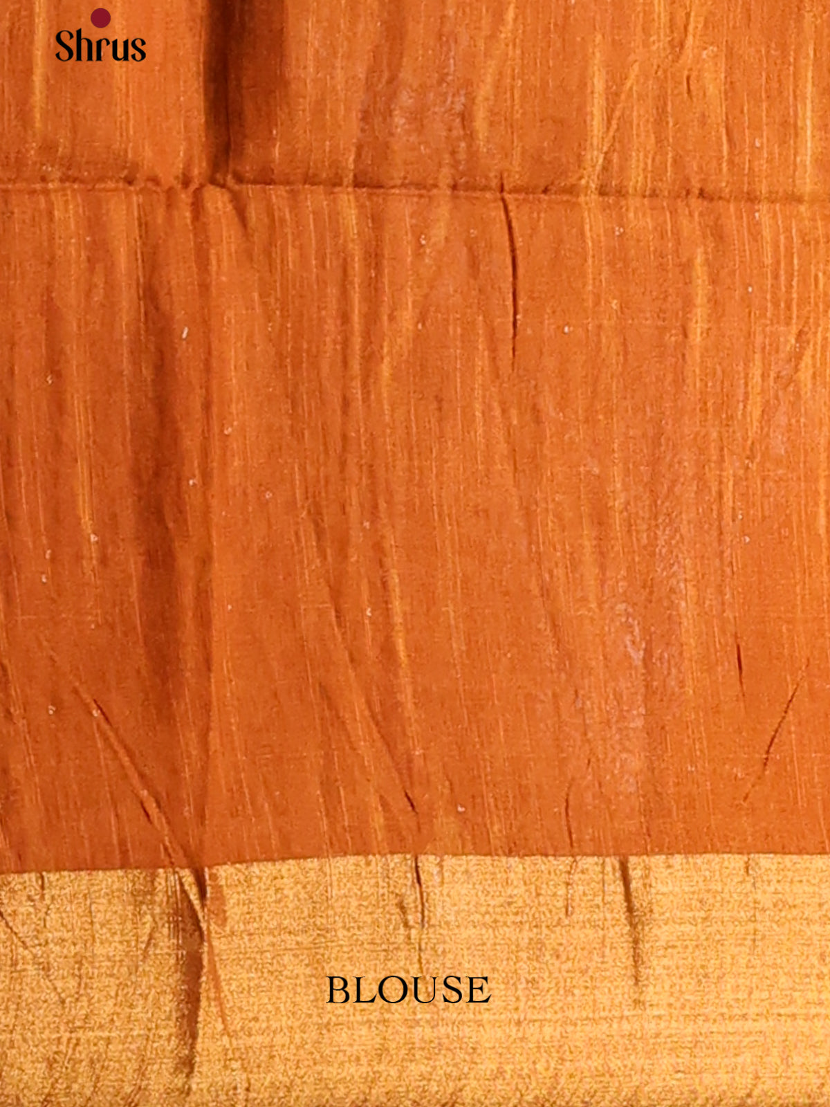 Brick Orange - Printed Tussar Saree - Shop on Shrus.com