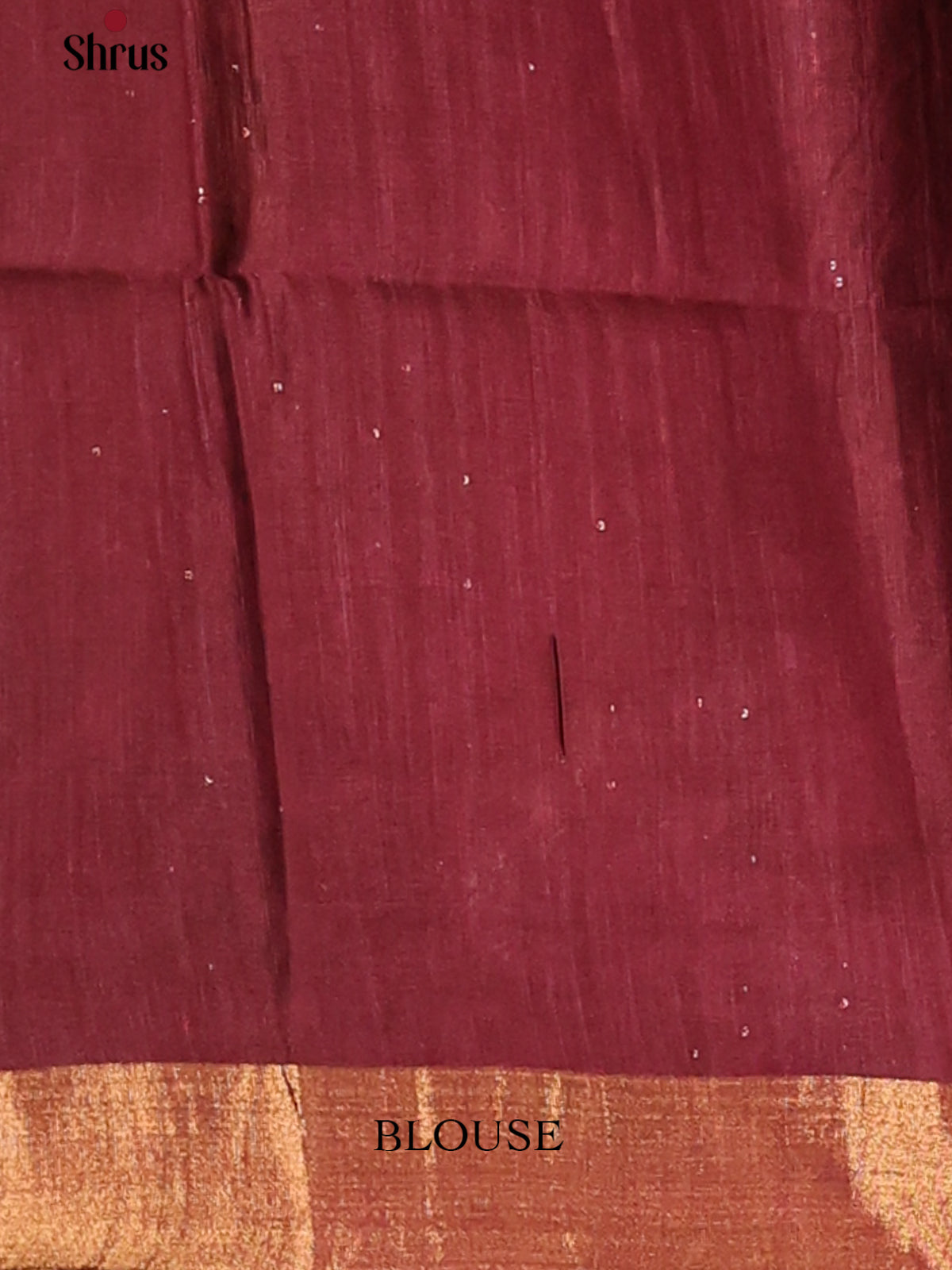 Maroon - Printed Tussar Saree - Shop on Shrus.com