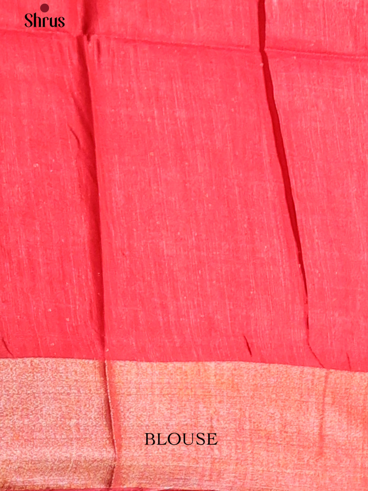 Red - Printed Tussar Saree - Shop on Shrus.com