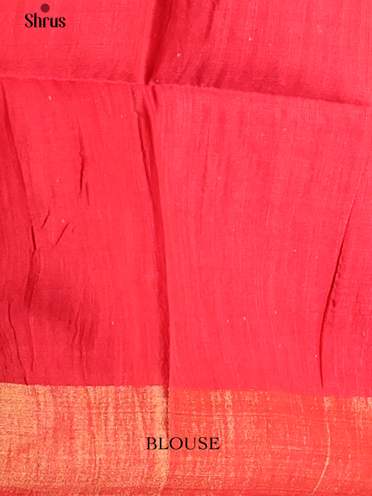 Dark Grey with Red - Printed Tussar Saree - Shop on Shrus.com