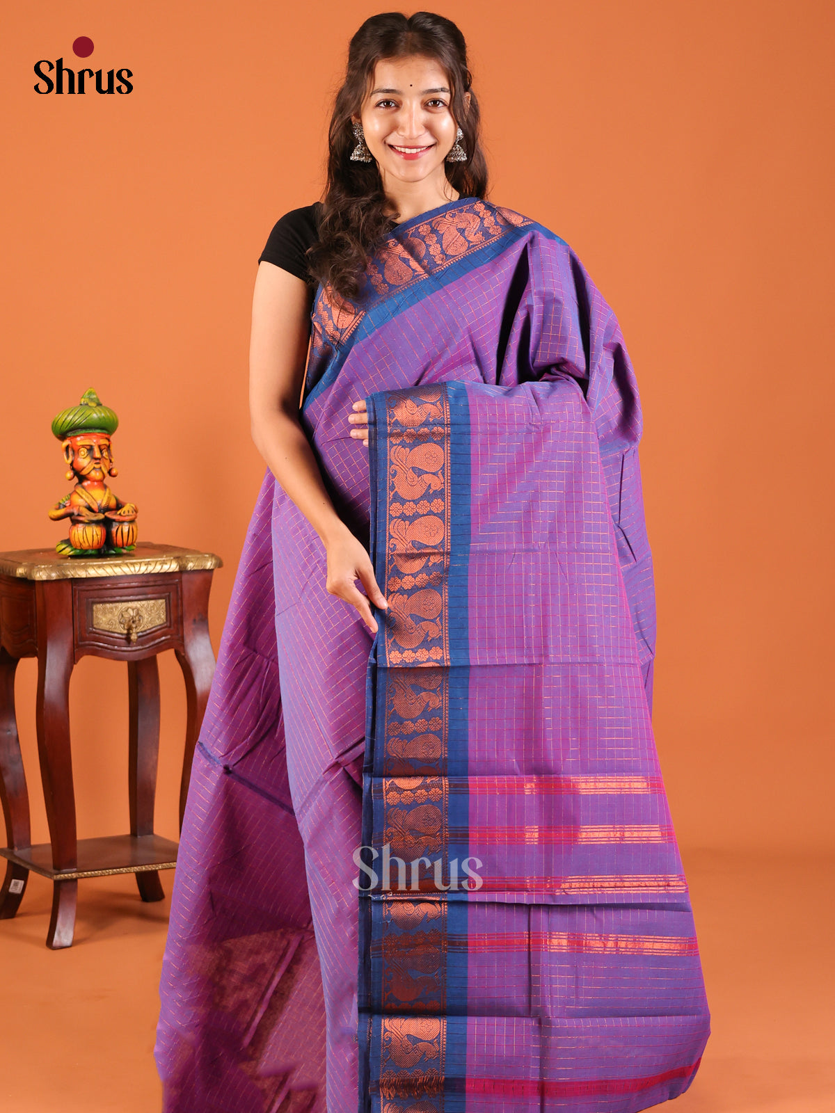 DDS21335 - Chettinad Mix Cotton Saree - Shop on Shrus.com