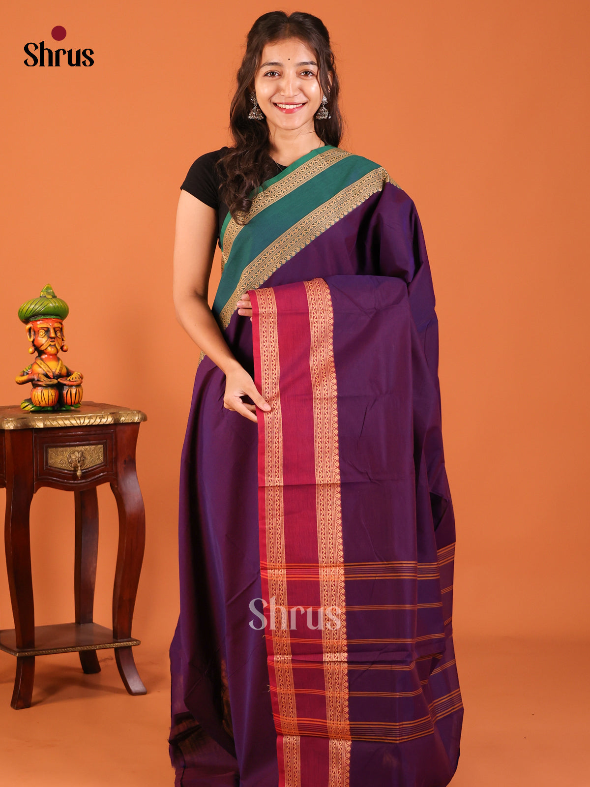 DDS21372 - Chettinad Mix Cotton Saree - Shop on Shrus.com