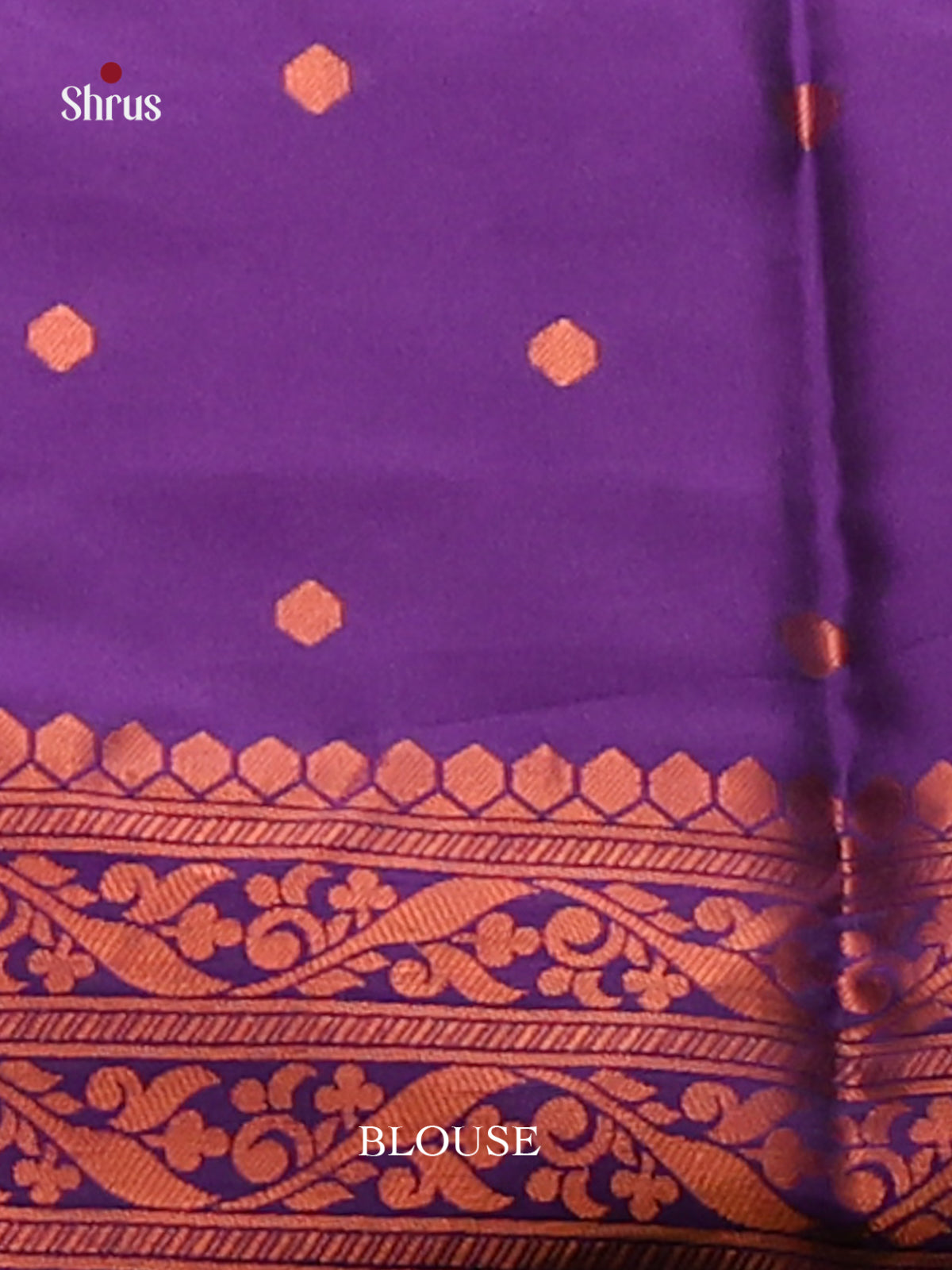 Lavender with Violet - Semisoft silk Saree - Shop on Shrus.com