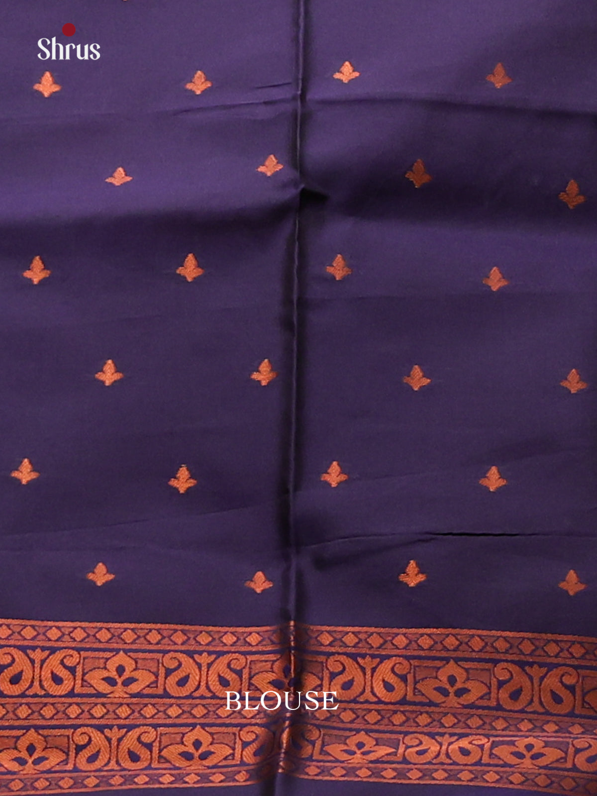 Pastel Blue with Blue- Semisoft silk Saree - Shop on Shrus.com