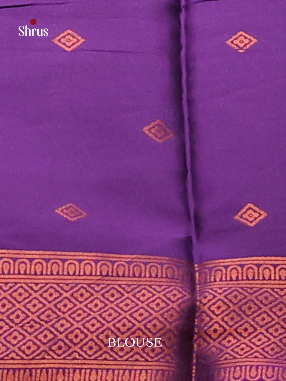 Lavender with Violet - Semisoft silk Saree - Shop on Shrus.com
