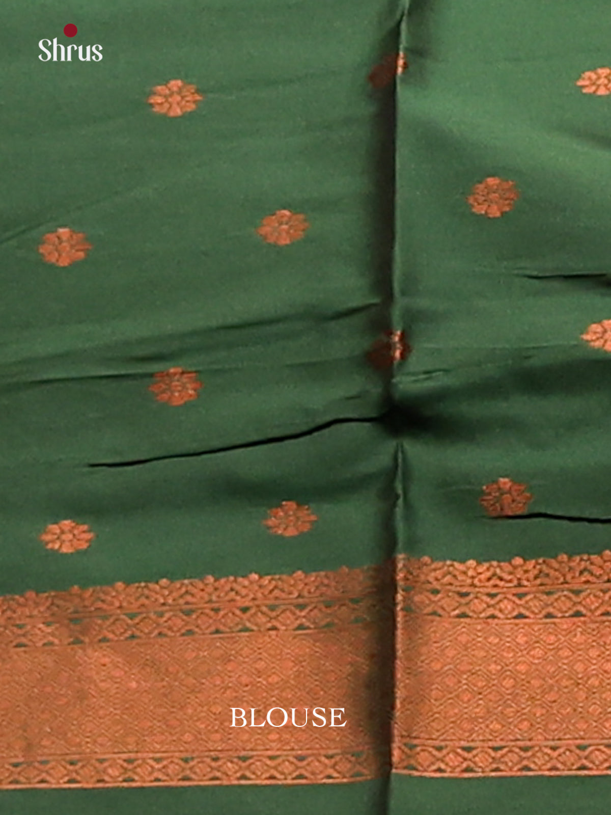 Mustardy Green with Green - Semisoft silk Saree - Shop on Shrus.com