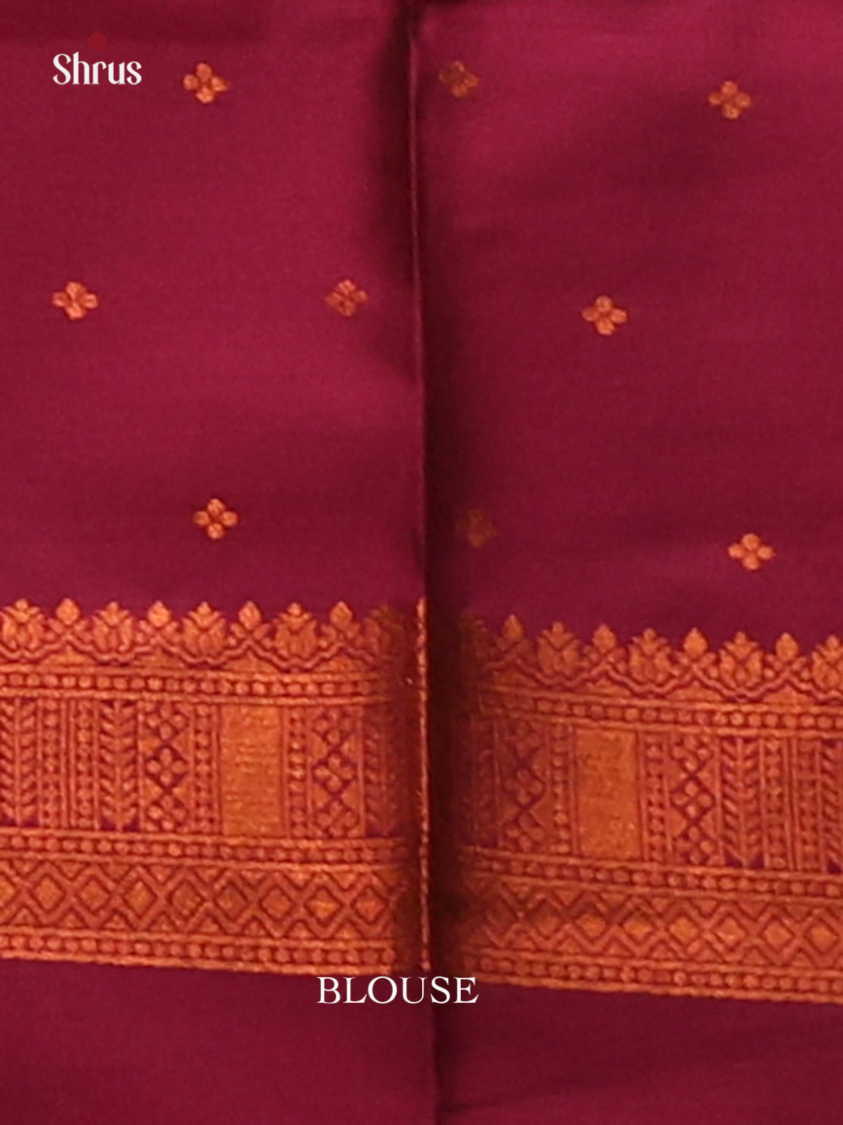 Blue with Maroon - Semisoft silk Saree - Shop on Shrus.com