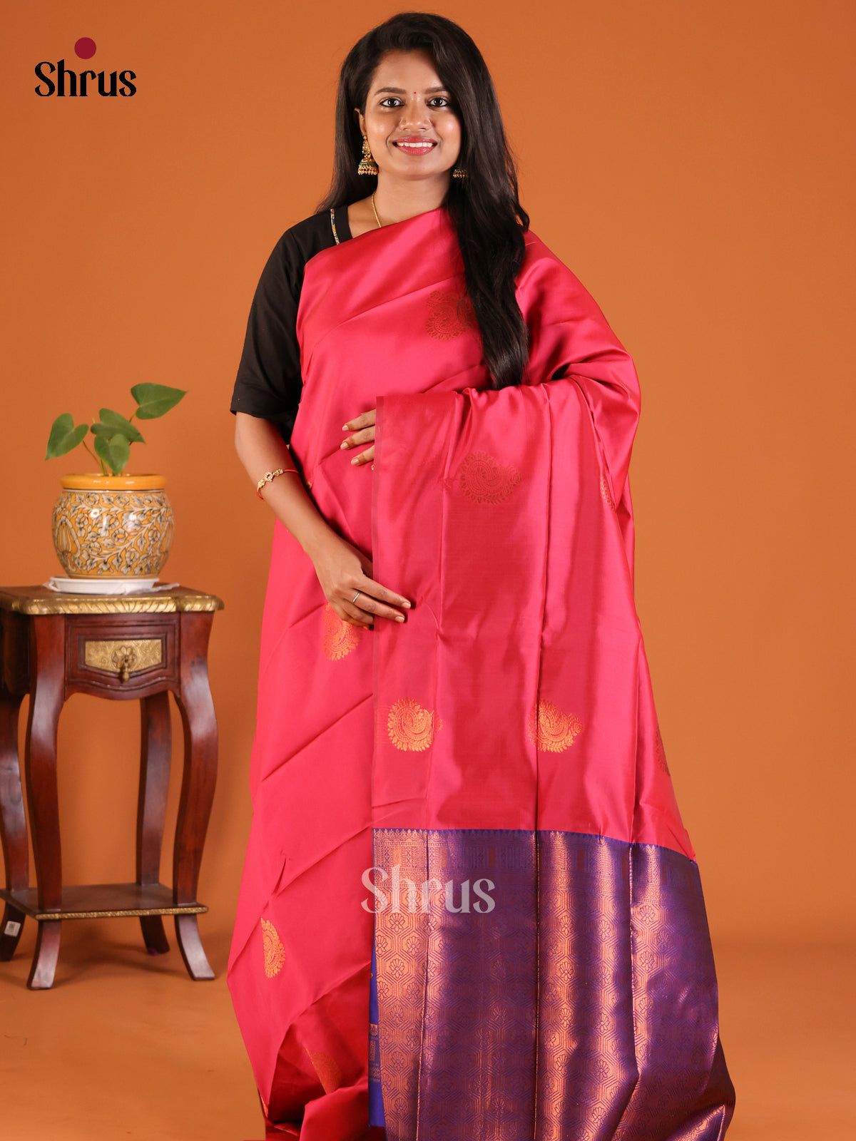 DDS23003 - Semisoft silk Saree - Shop on Shrus.com