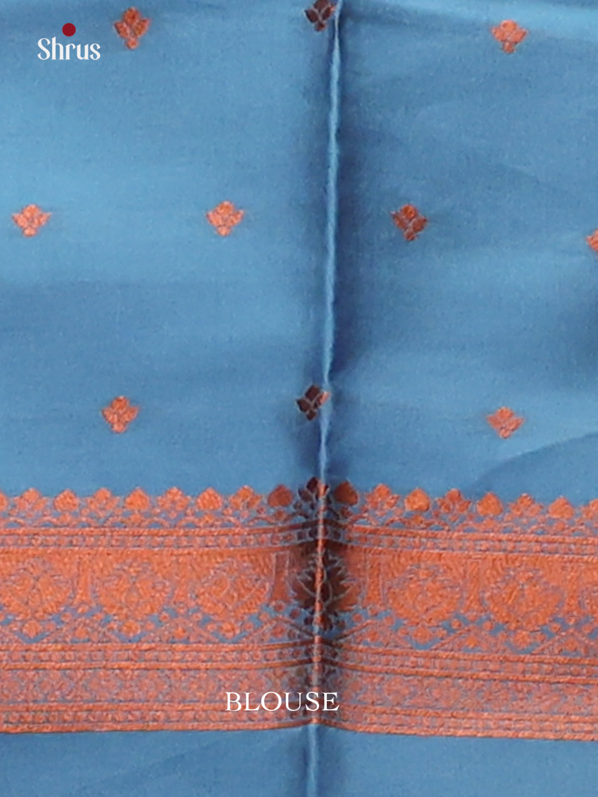 Wine with Blue - Semisoft silk Saree - Shop on Shrus.com