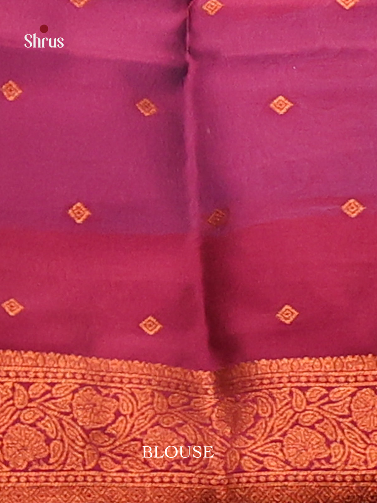 Blue with Maroon - Semisoft silk Saree - Shop on Shrus.com