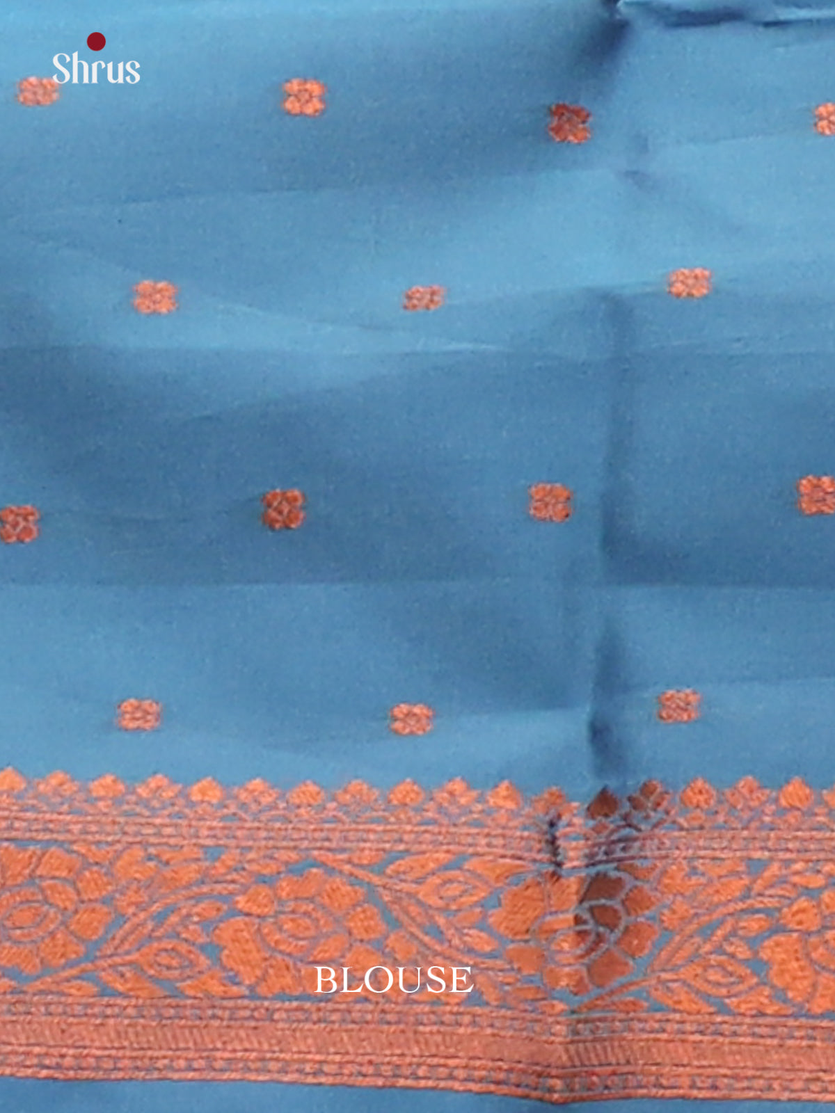 Wine with Blue - Semisoft silk Saree - Shop on Shrus.com