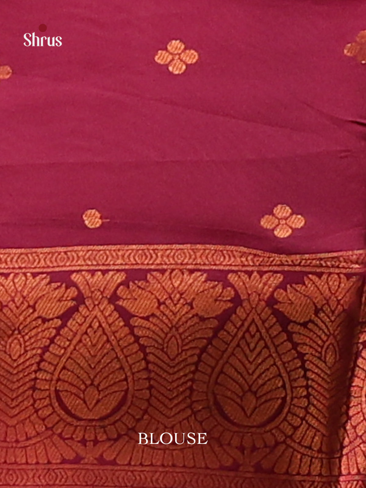 Mustardy Green with Maroon - Semisoft silk Saree - Shop on Shrus.com