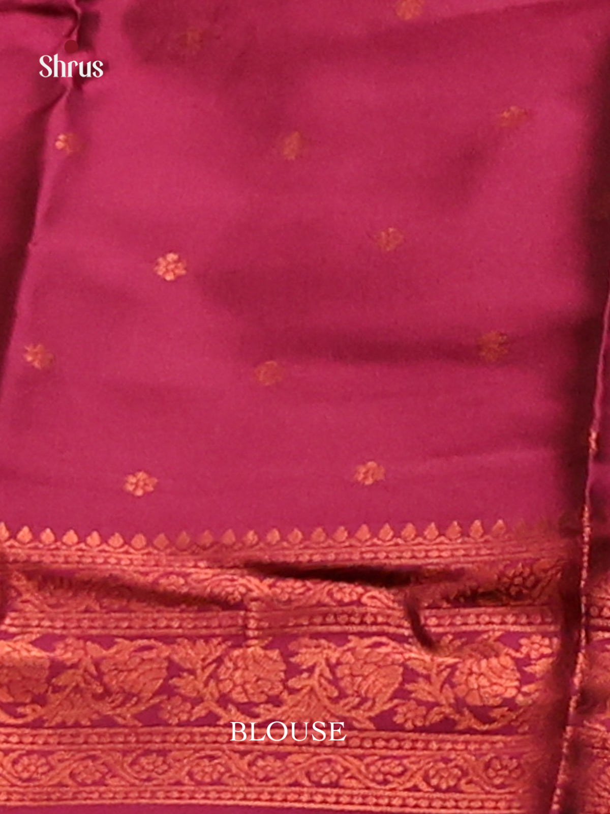 Mustardy Green with Maroon - Semisoft silk Saree - Shop on Shrus.com