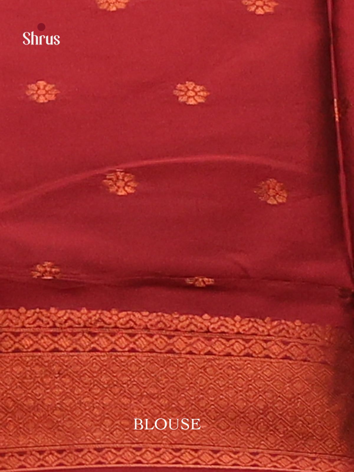 Mustardy Green with Maroon - Semisoft silk Saree - Shop on Shrus.com