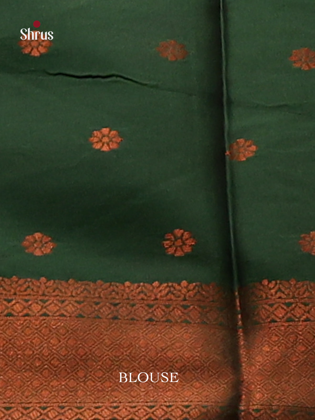Mustardy Green with Green - Semisoft silk Saree - Shop on Shrus.com