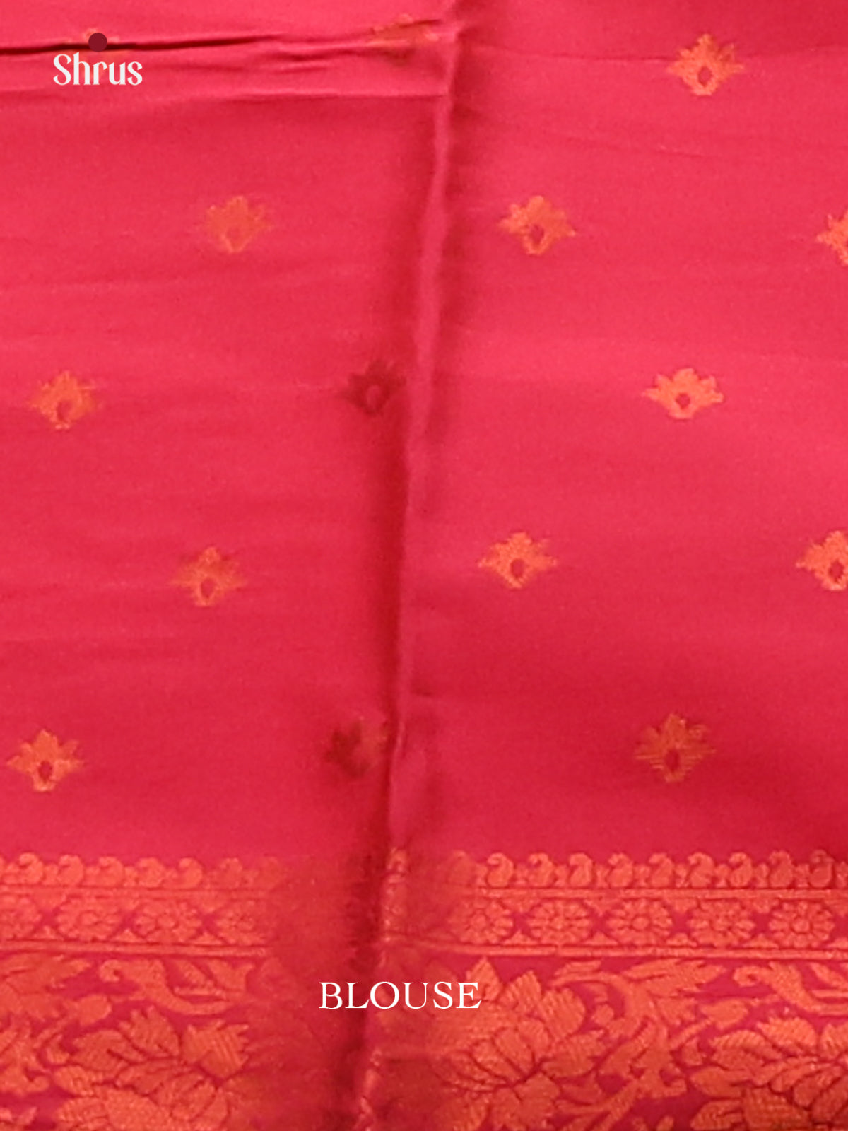 Mustardy Green with Maroon - Semisoft silk Saree - Shop on Shrus.com