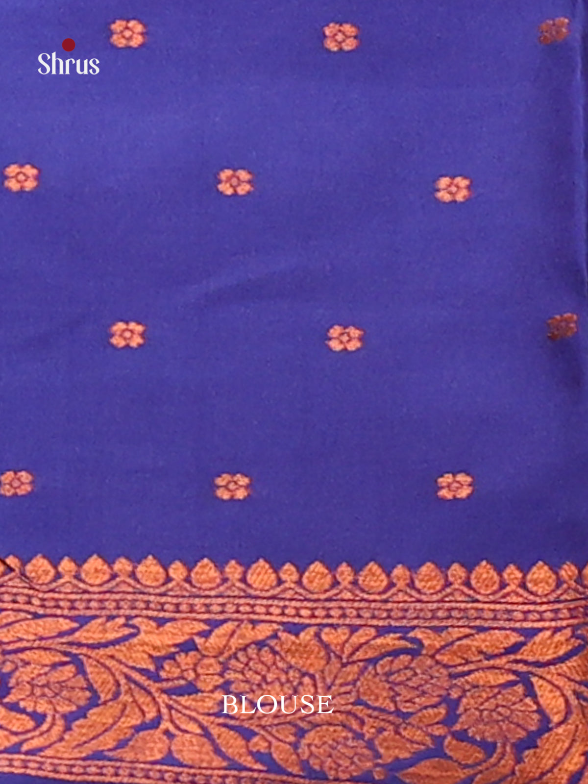 Exquisite Pink Semisoft silk Saree with zari floral motifs ,contrast Blue zari brocade pallu - Shop on Shrus.com