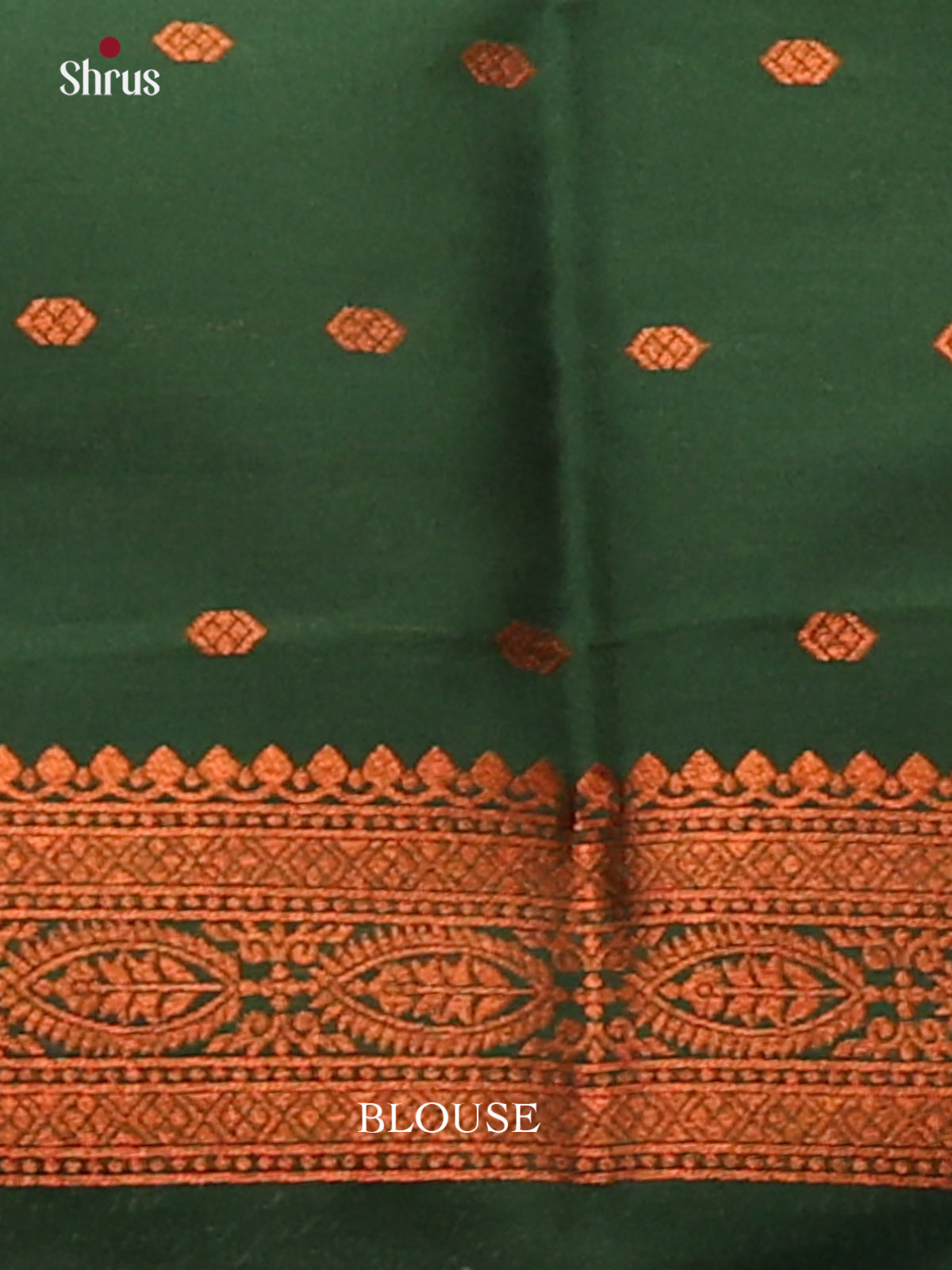 Mustardy Green with Green- Semisoft silk Saree - Shop on Shrus.com