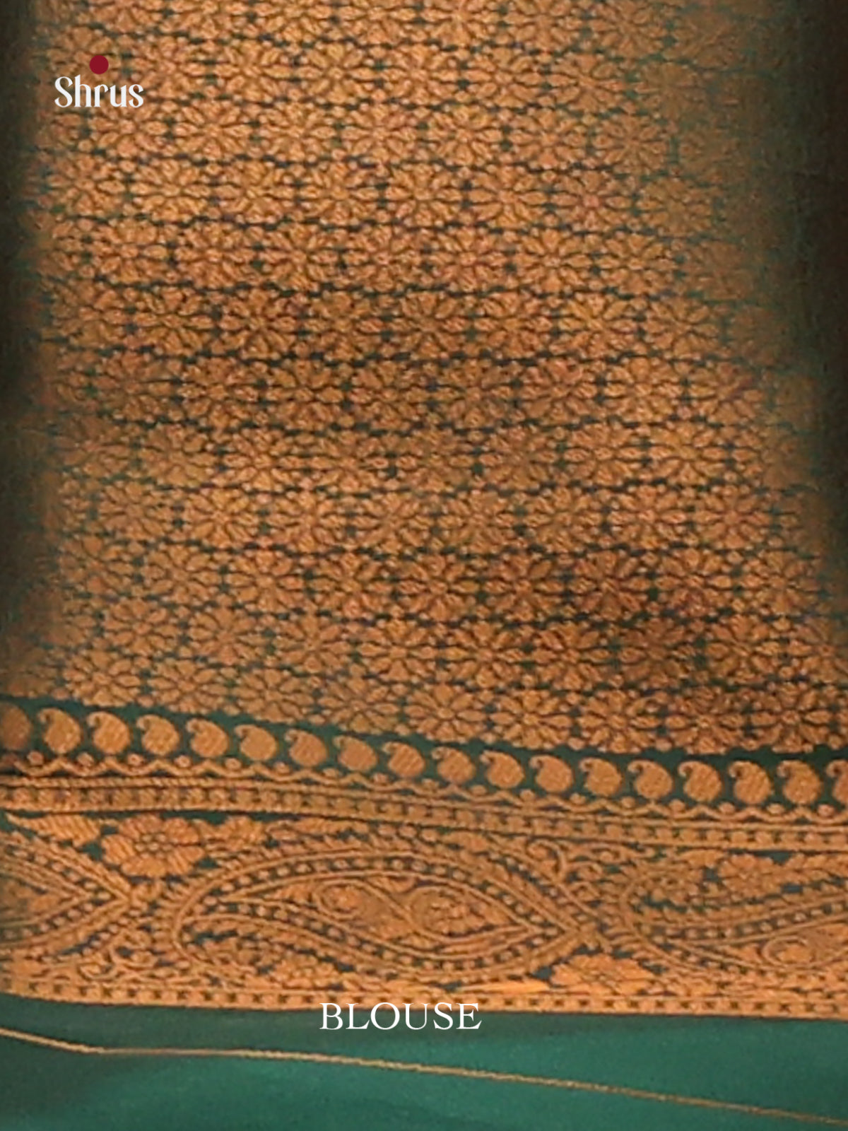 Mustardy Green Semisoft silk Saree with gold zari woven Paisleys motifs , green brocade blouse - Shop on Shrus.com