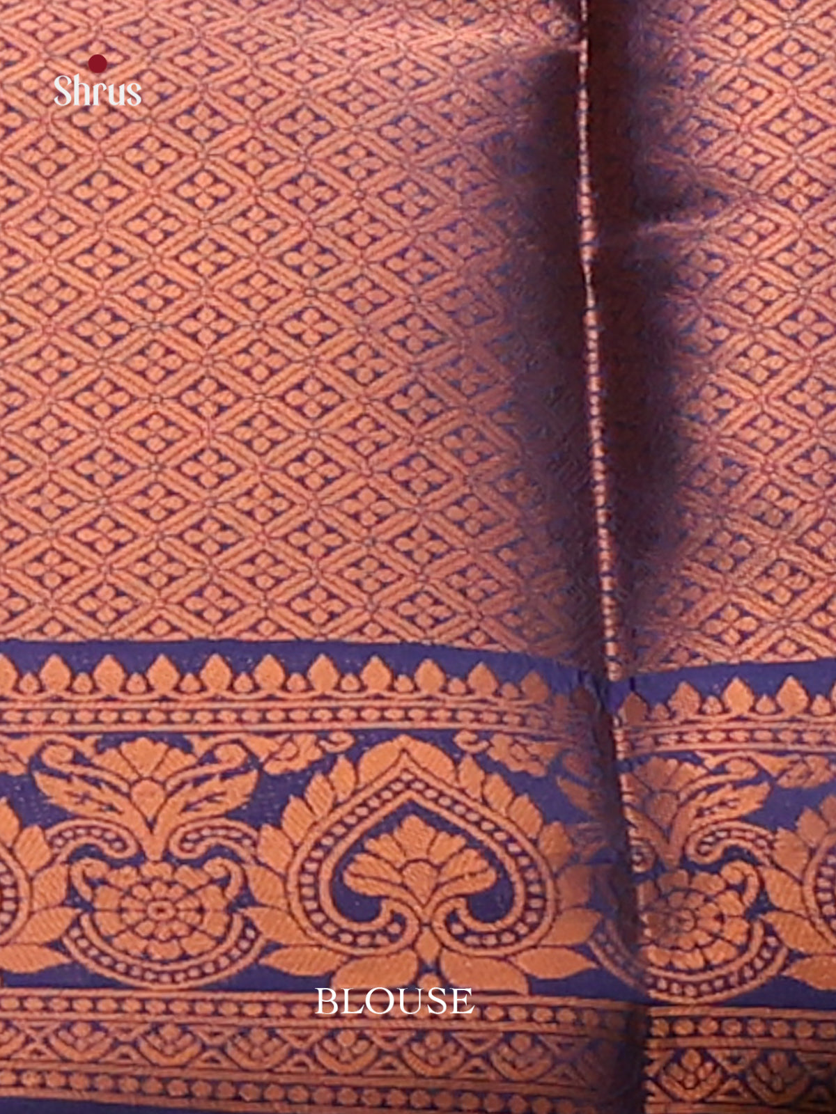 Beautifully Chic Pink Semisoft silk Saree with zari woven tree motifs , blue brocade blouse, pallu - Shop on Shrus.com