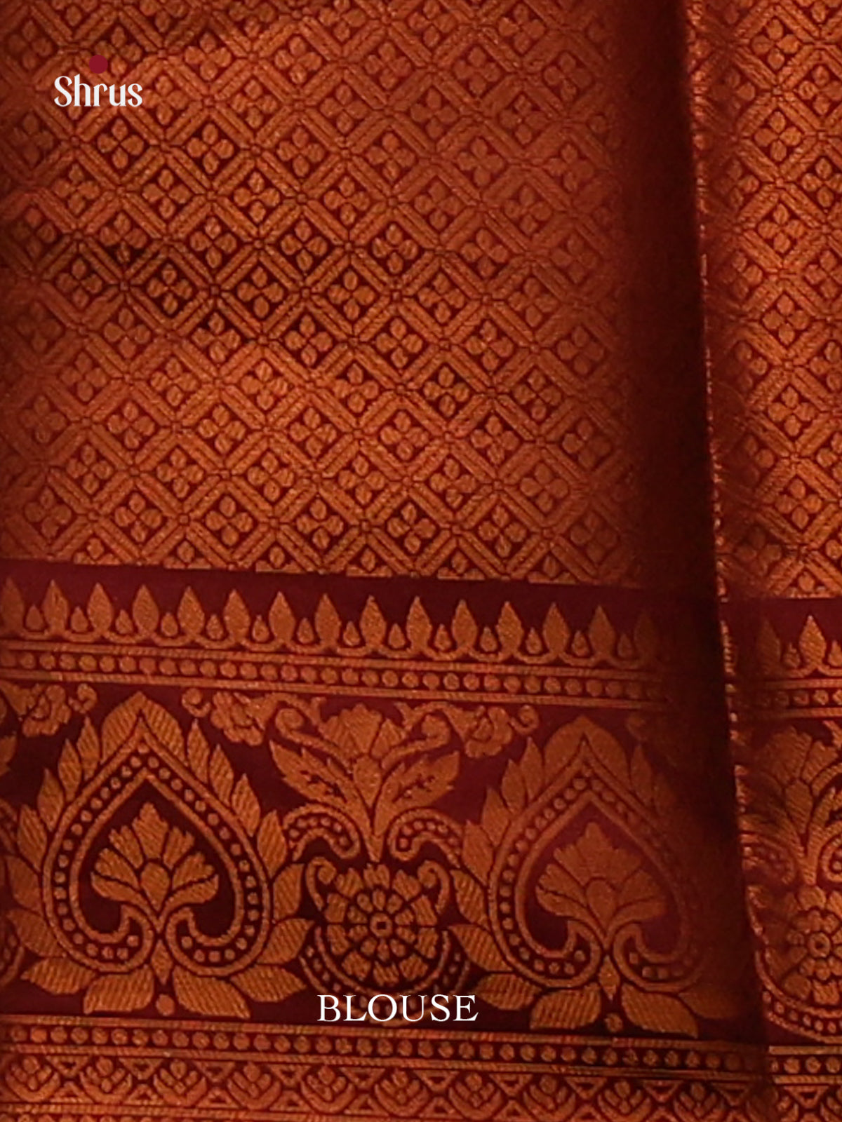 Dark Blue Semisoft silk Saree with zari woven tree motifs, borderless - Shop on Shrus.com