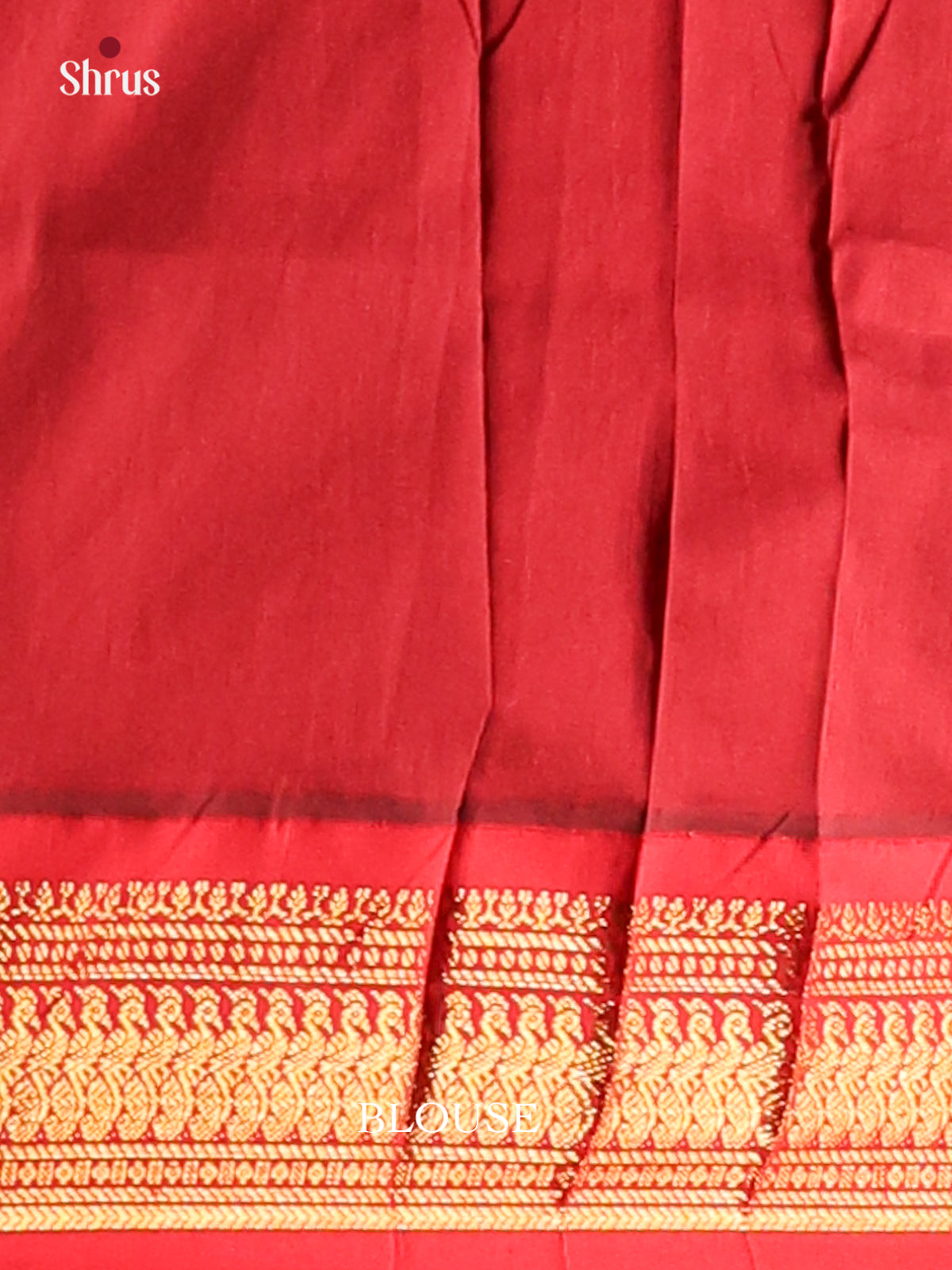 Blue & Red - Kalyani Cotton Saree - Shop on Shrus.com