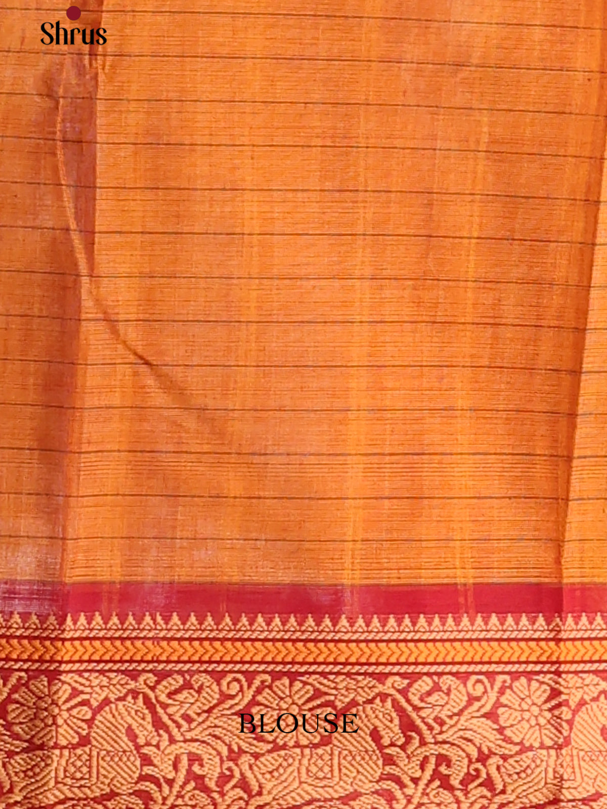 Brick with Red - Chettinad Cotton Saree - Shop on Shrus.com