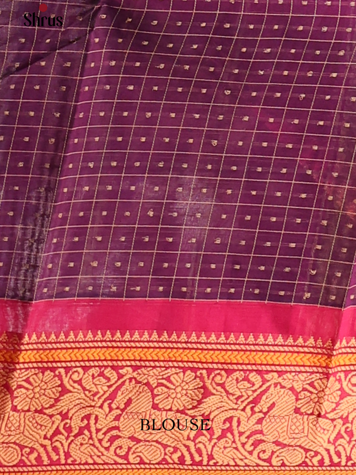 Violet with Pink - Chettinad Cotton Saree - Shop on Shrus.com