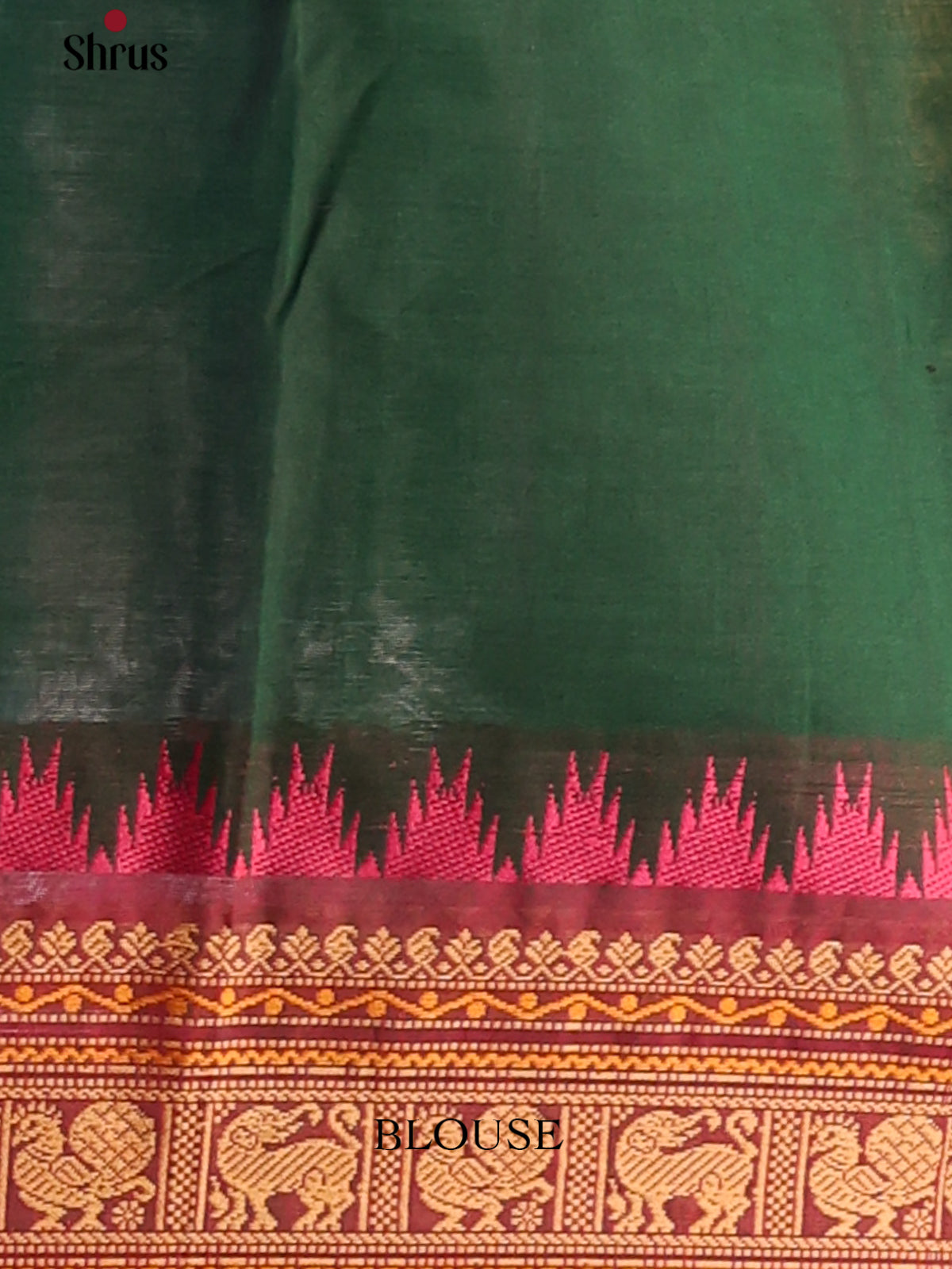 Green with Pink - Chettinad Cotton Saree - Shop on Shrus.com