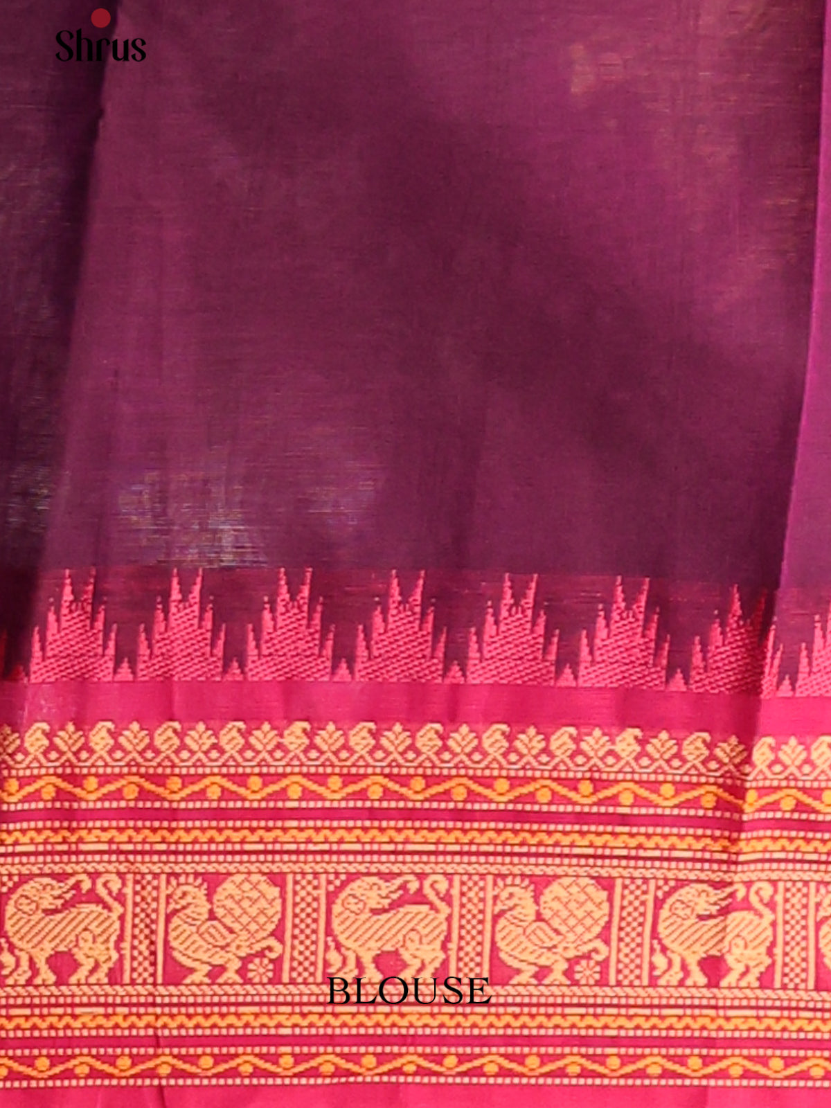 Purple with Pink- Chettinad Cotton Saree - Shop on Shrus.com