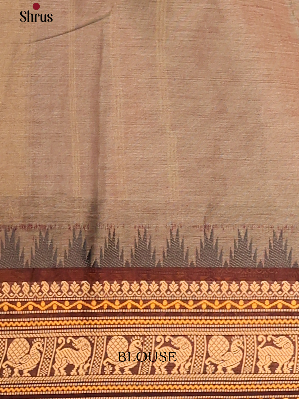 Grey with Maroon - Chettinad Cotton Saree - Shop on Shrus.com