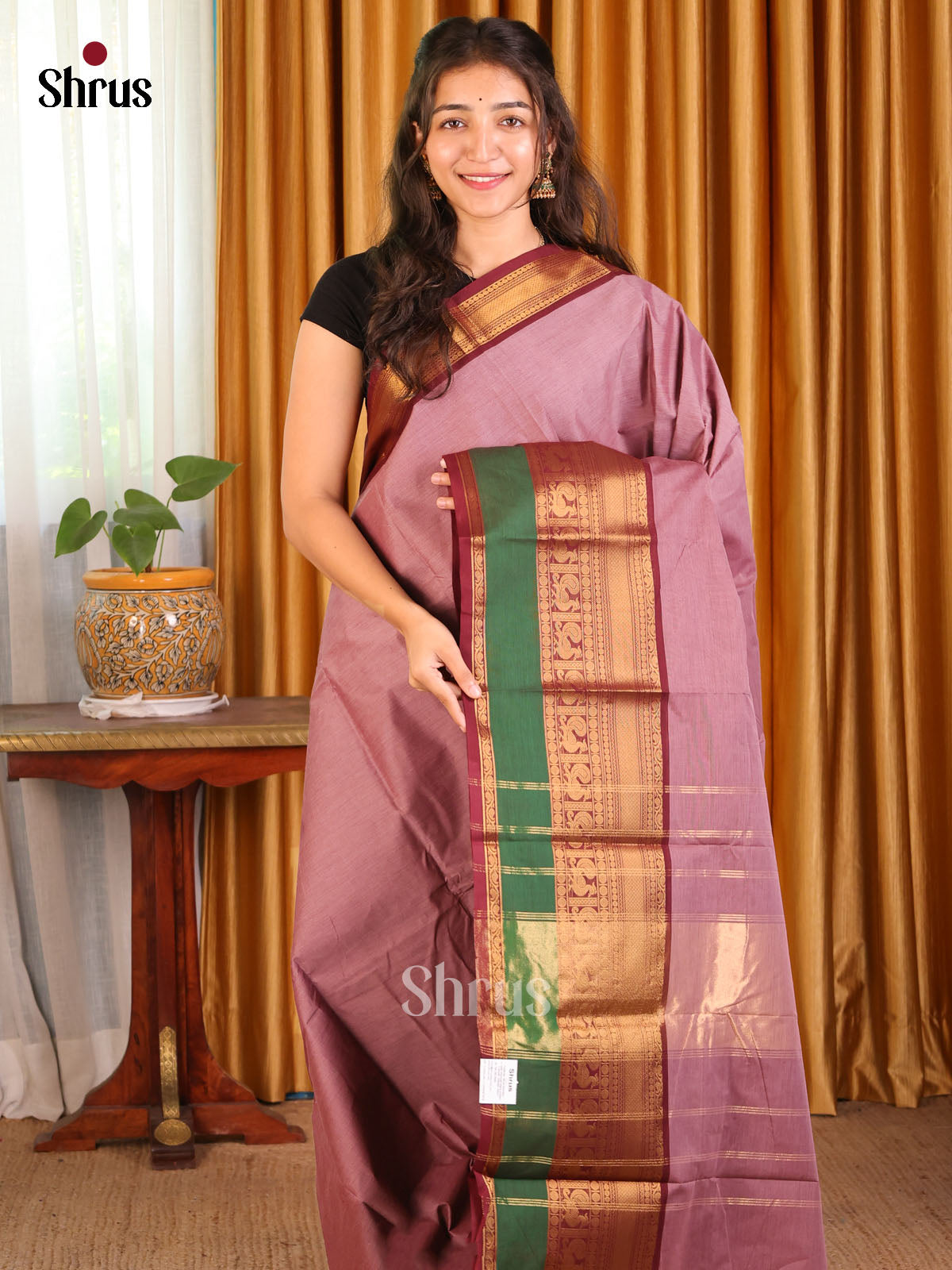 DDS26036 - Chettinad Cotton Saree - Shop on Shrus.com