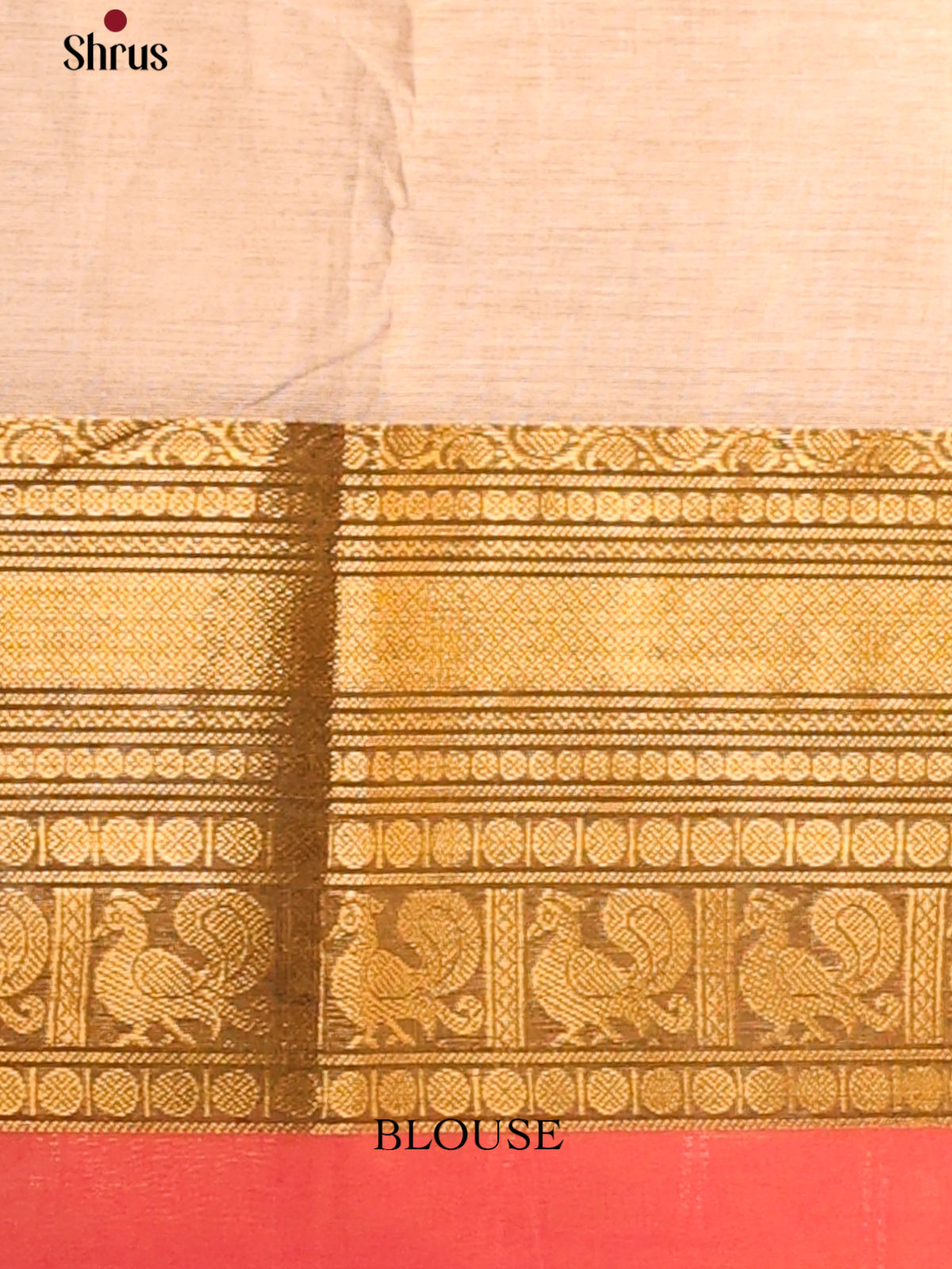 Charming Cream & Chutney Green Chettinad Cotton Saree With Zari Border - Shop on Shrus.com