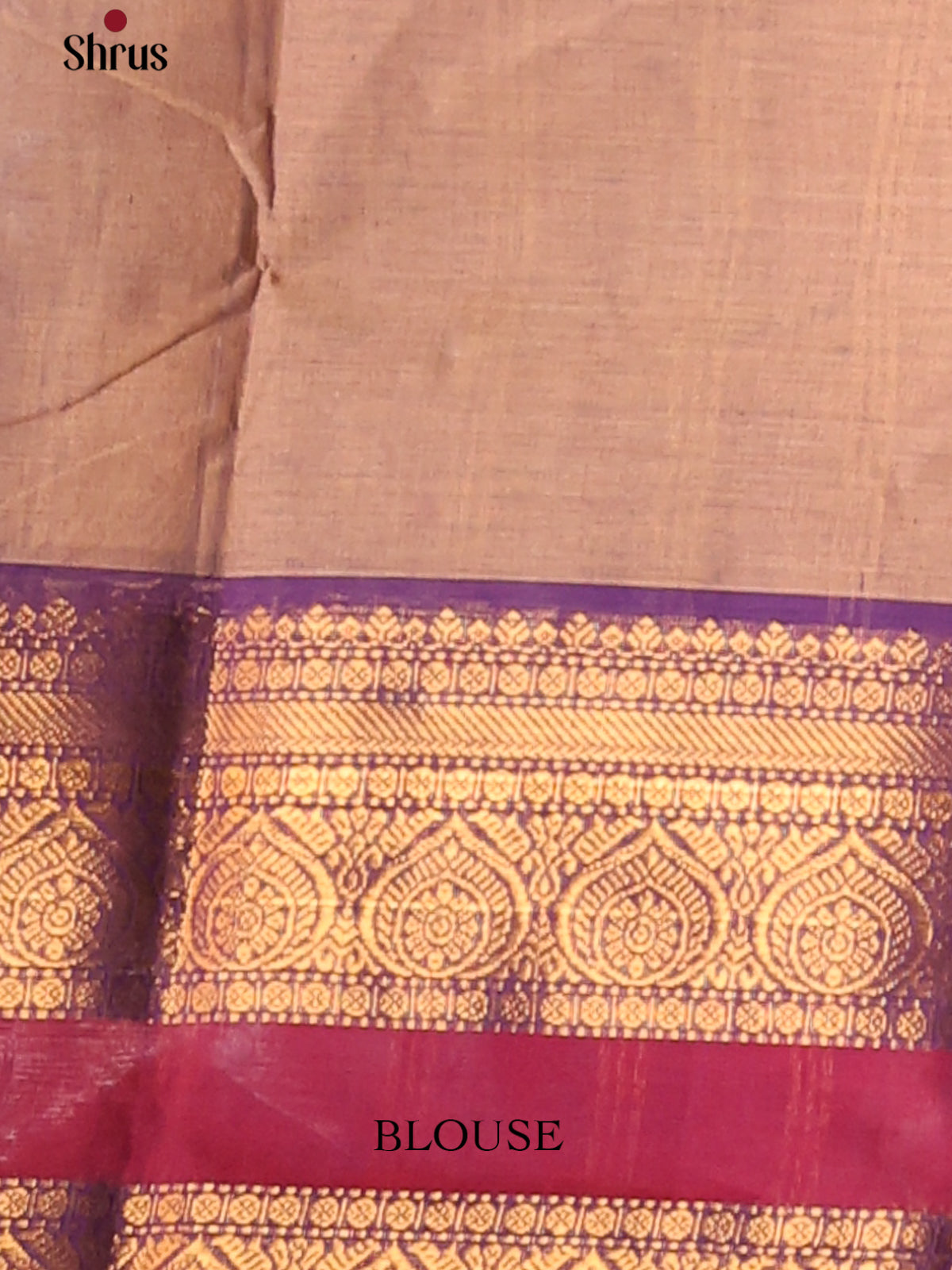Dusty Brown with Purple - Chettinad Cotton Saree - Shop on Shrus.com