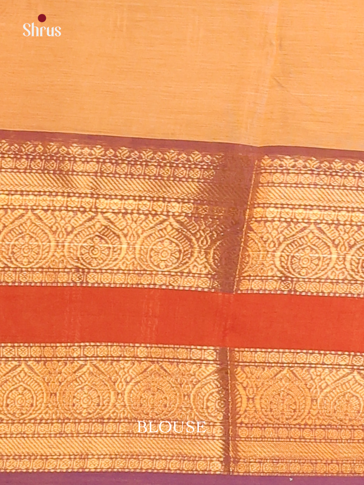 Biscuit with Purple - Chettinad Cotton Saree - Shop on Shrus.com