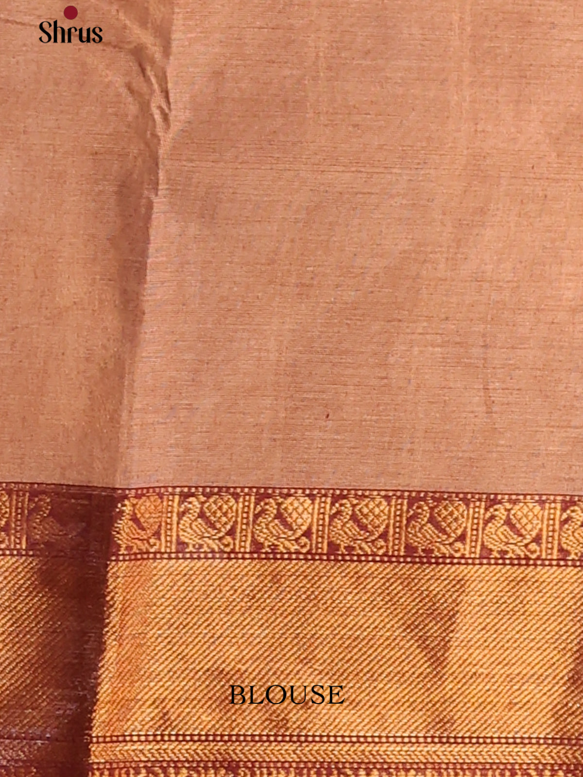 Lite Brown with Maroon - Chettinad Cotton Saree - Shop on Shrus.com