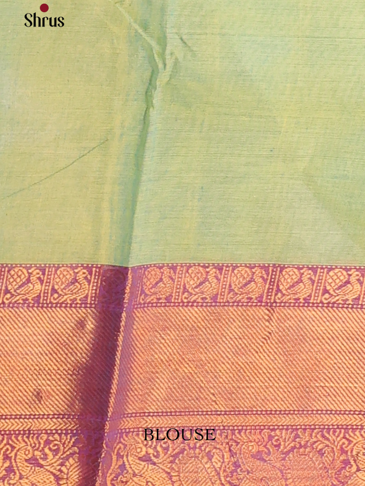 Pista green with Purple - Chettinad Cotton Saree - Shop on Shrus.com