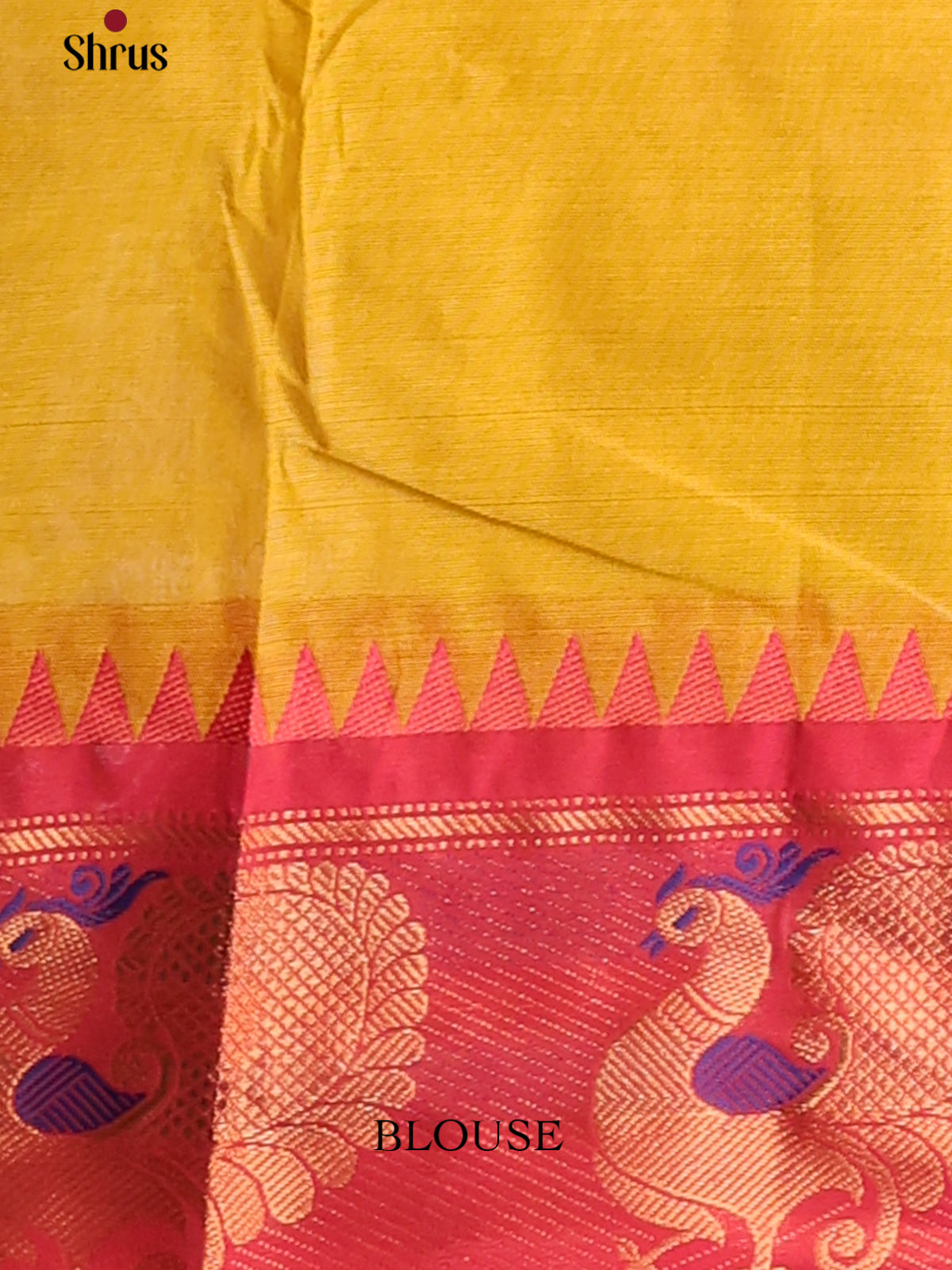 Mustard with Pink - Chettinad Cotton Saree - Shop on Shrus.com