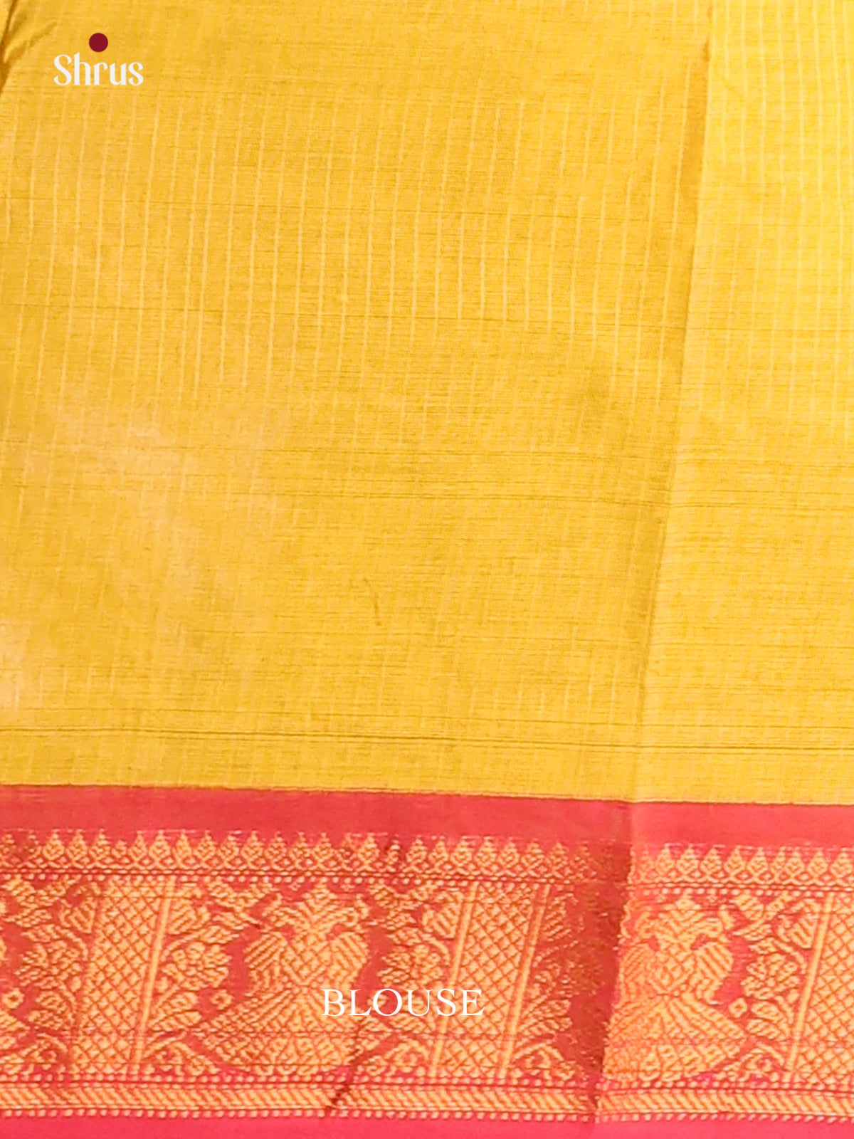 Bright Yellow Chettinad Cotton Saree With Check Pattern & Contrast Zari Woven Border - Shop on Shrus.com