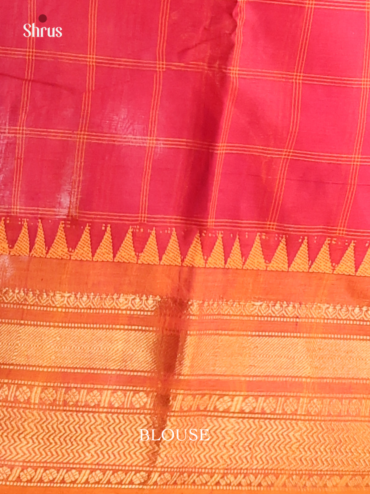 Pink with Brick - Chettinad Cotton Saree - Shop on Shrus.com