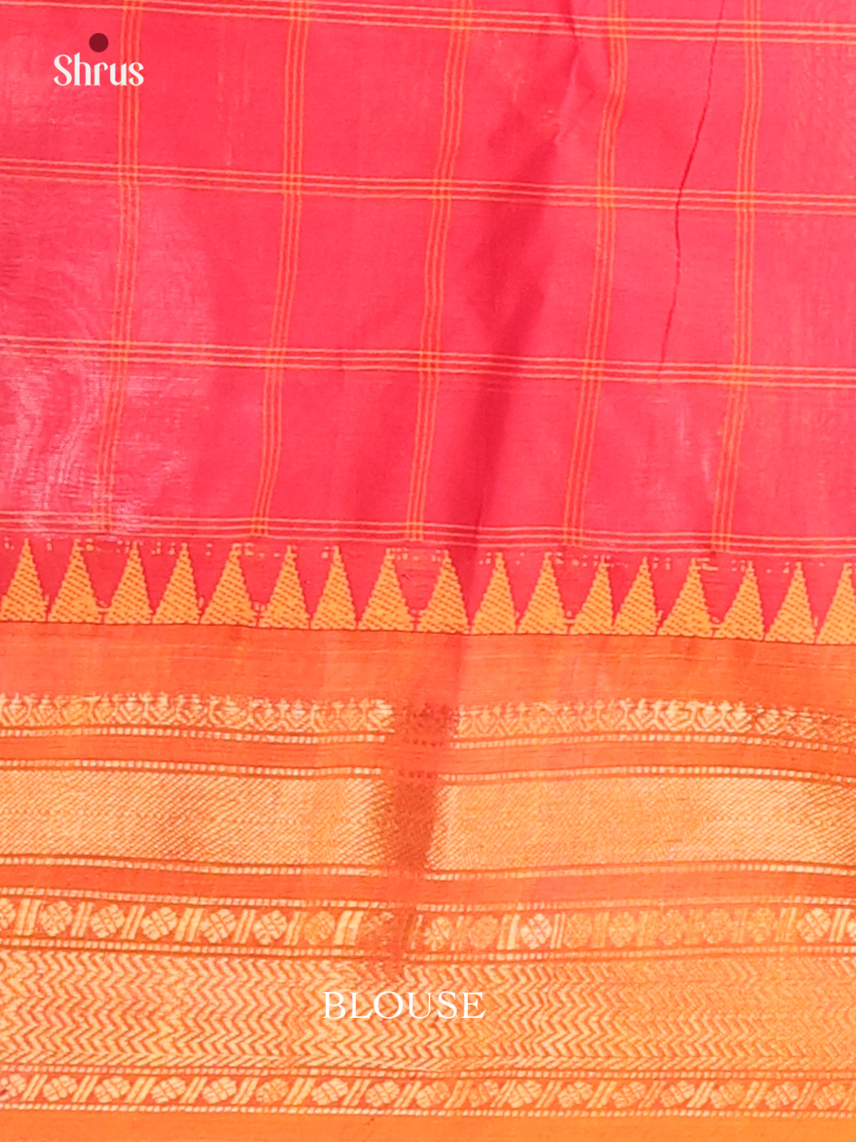 Pink with Brick - Chettinad Cotton Saree - Shop on Shrus.com