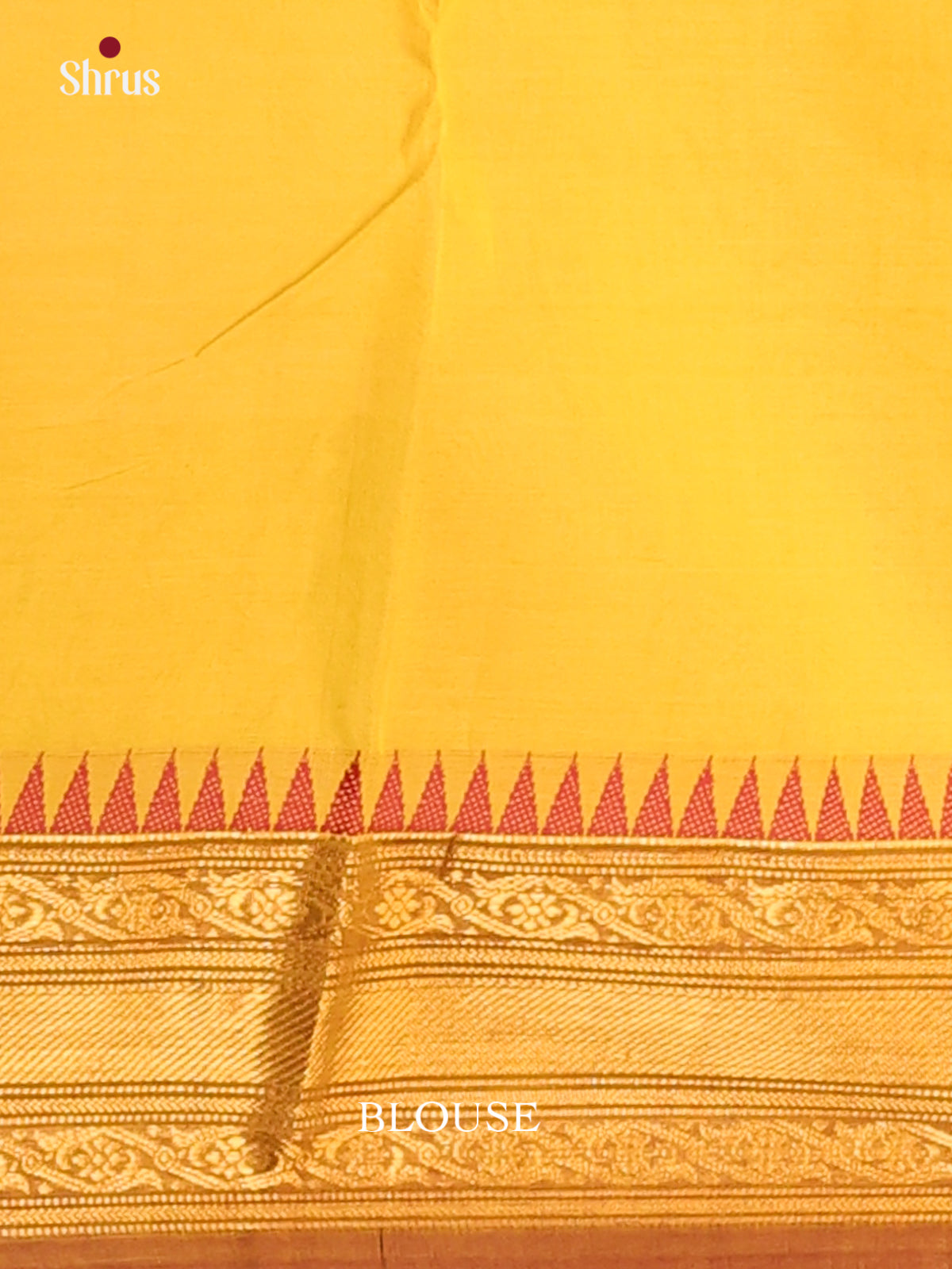 Mustardy Green with Brown - Chettinad Cotton Saree - Shop on Shrus.com