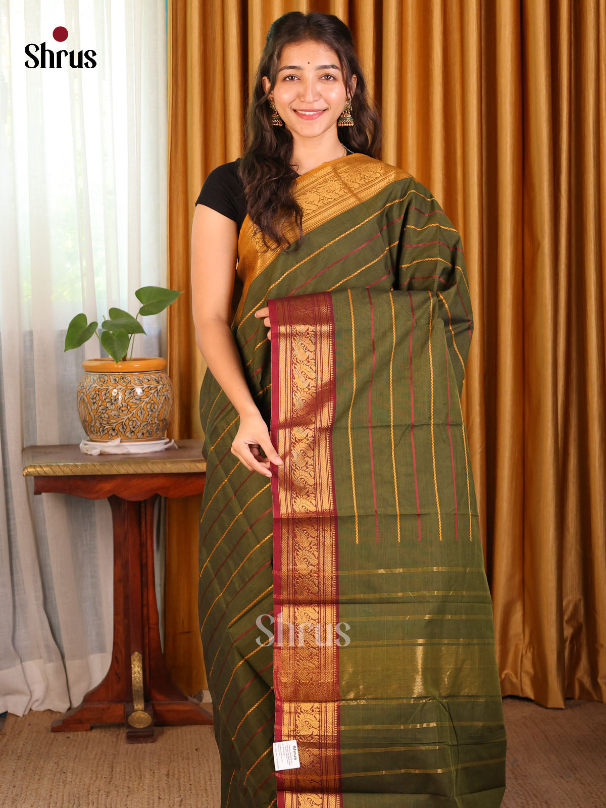 DDS28070 - Chettinad Cotton Saree - Shop on Shrus.com