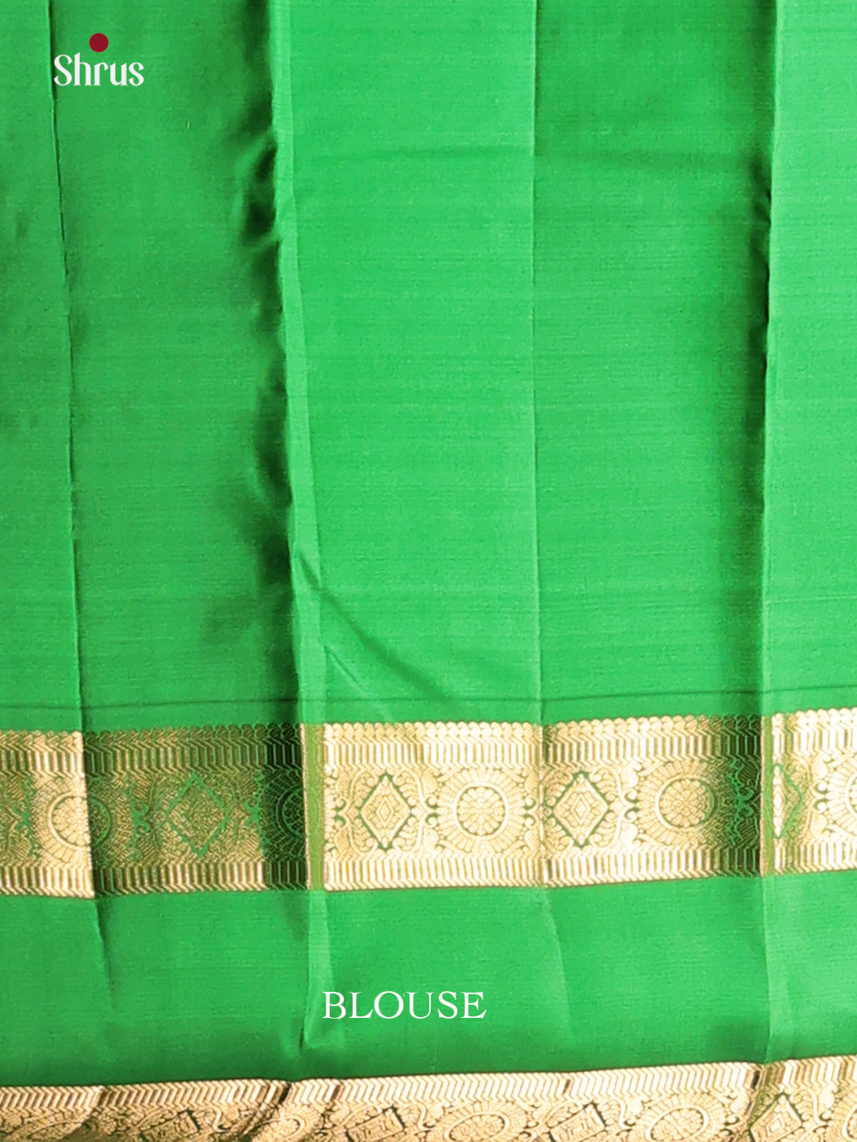Elegant Parrot Green Kanchipuram Silk Saree with zari stripes & Rettaipet Border - Shop on Shrus.com