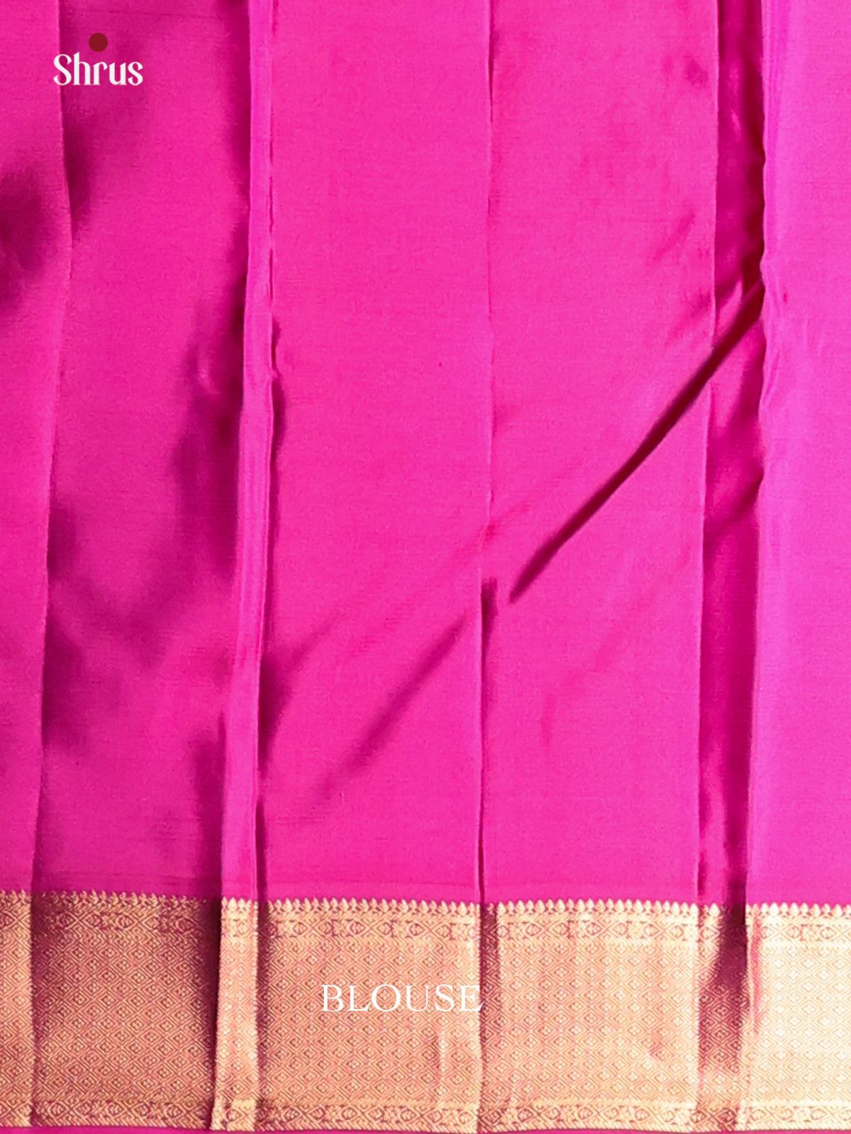Charming Pink Kanchipuram Silk Saree with zari buttas , kaddi zari border - Shop on Shrus.com