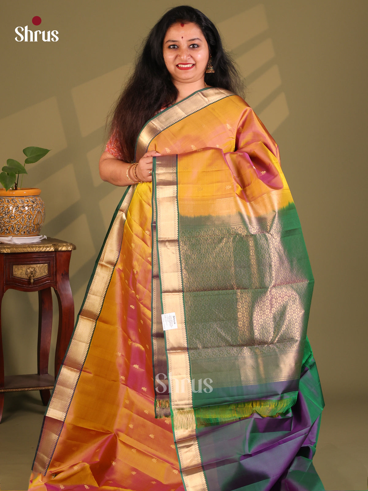 DDS28133 - Kanchipuram Silk Saree - Shop on Shrus.com