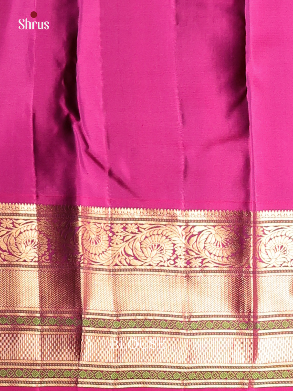 Stunning Lavender Kanchipuram Silk Saree gleaming with gold zari buttas - Shop on Shrus.com